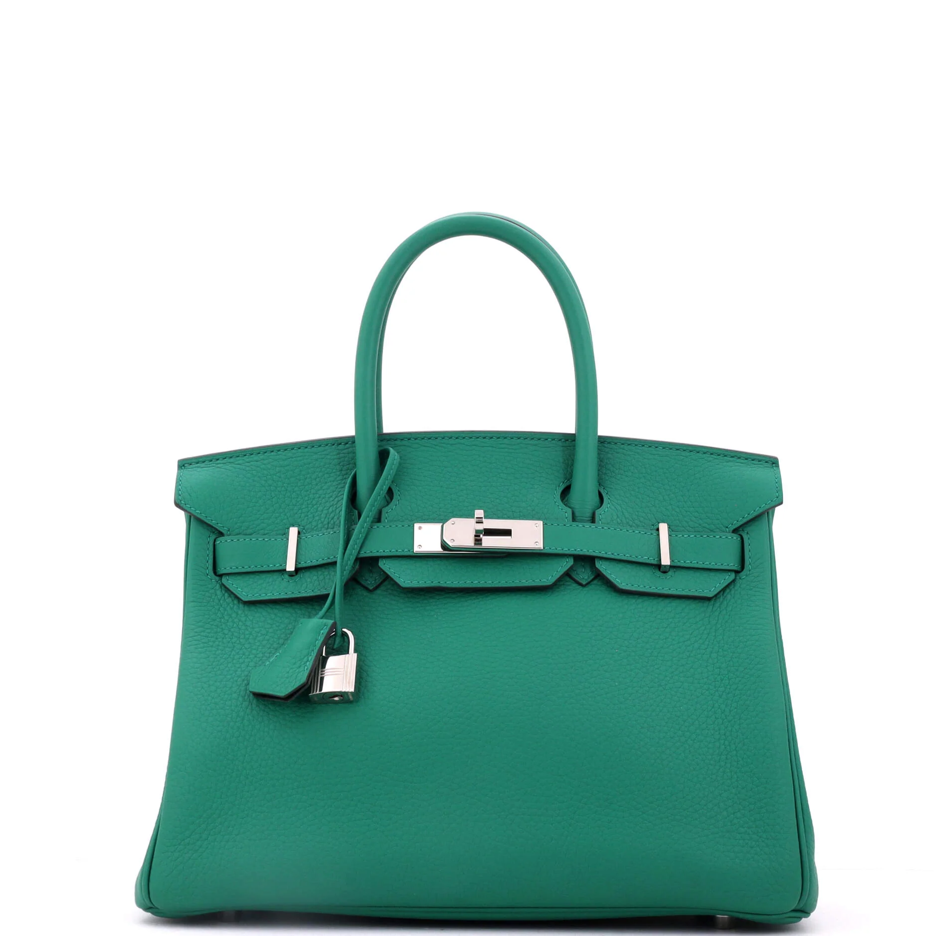 Birkin Handbag Verso Clemence with Palladium Hardware 30