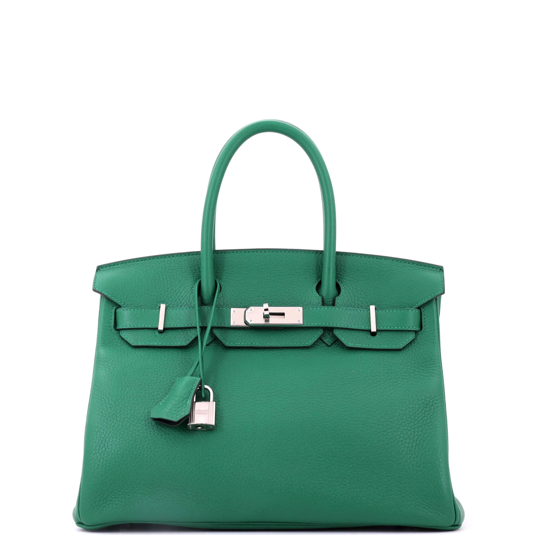 Birkin Handbag Verso Clemence with Palladium Hardware 30