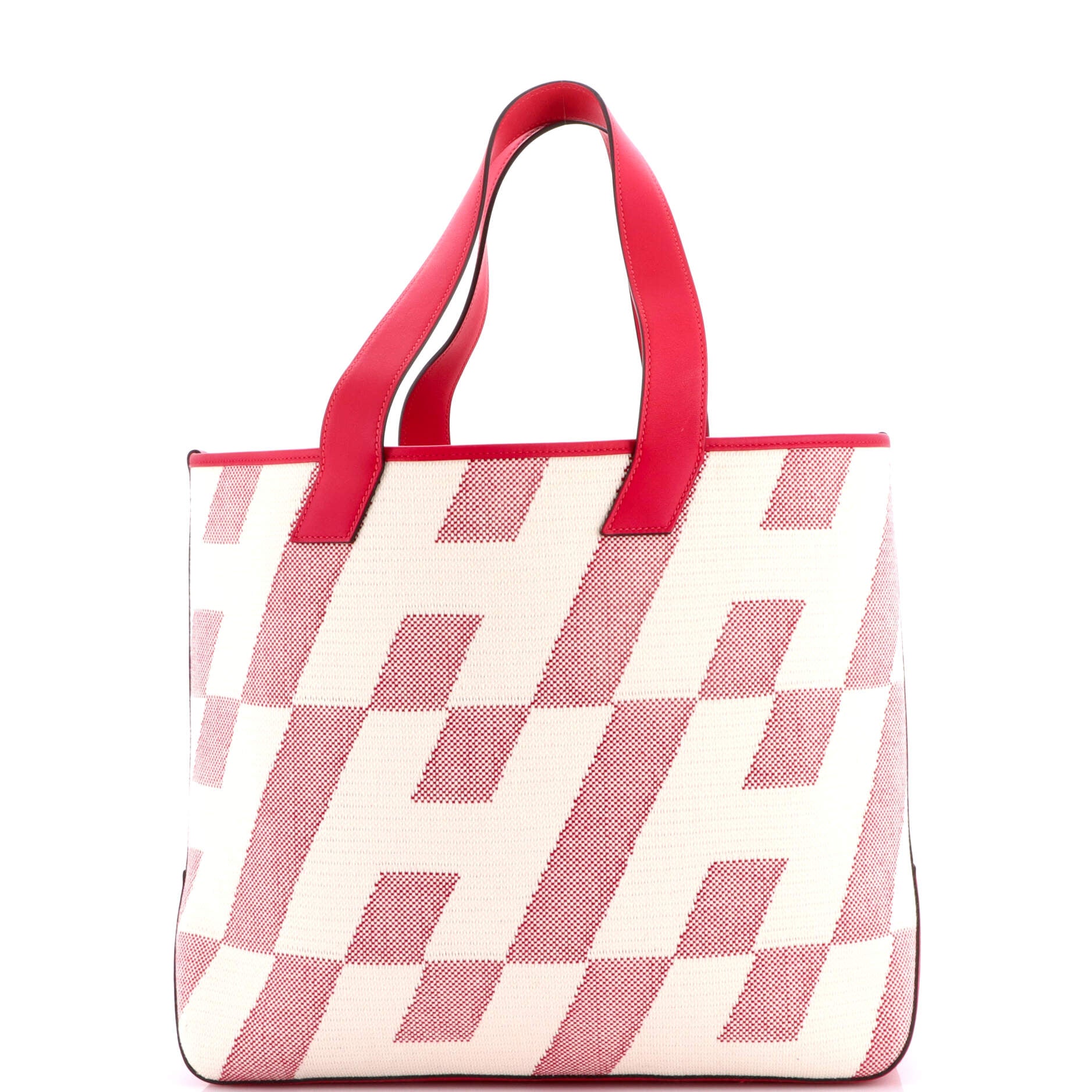Cabas H en Biais Tote Canvas with Leather 40 - Image 3