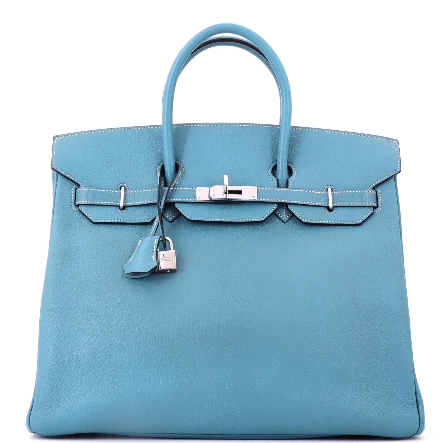 HAC Birkin Bag Bleu Jean Chevre de Coromandel with Palladium Hardware 36