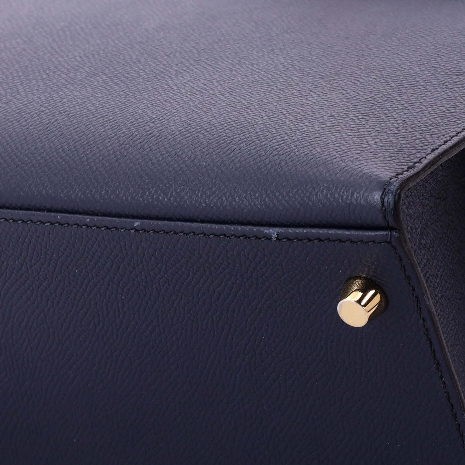 Kelly Handbag Bicolor Epsom with Brushed Gold Hardware 28 - Image 7
