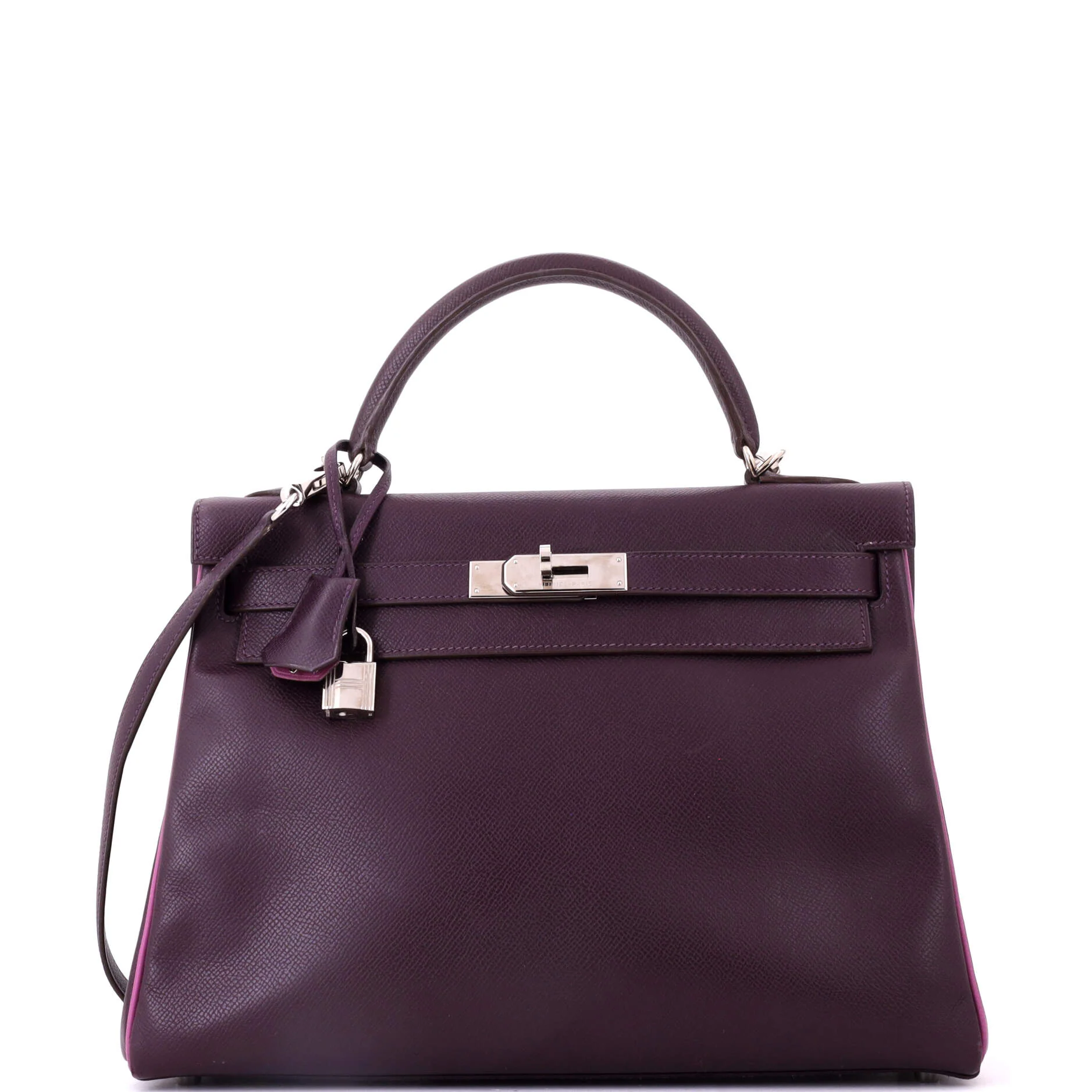 Kelly Handbag Bicolor Epsom with Palladium Hardware 32