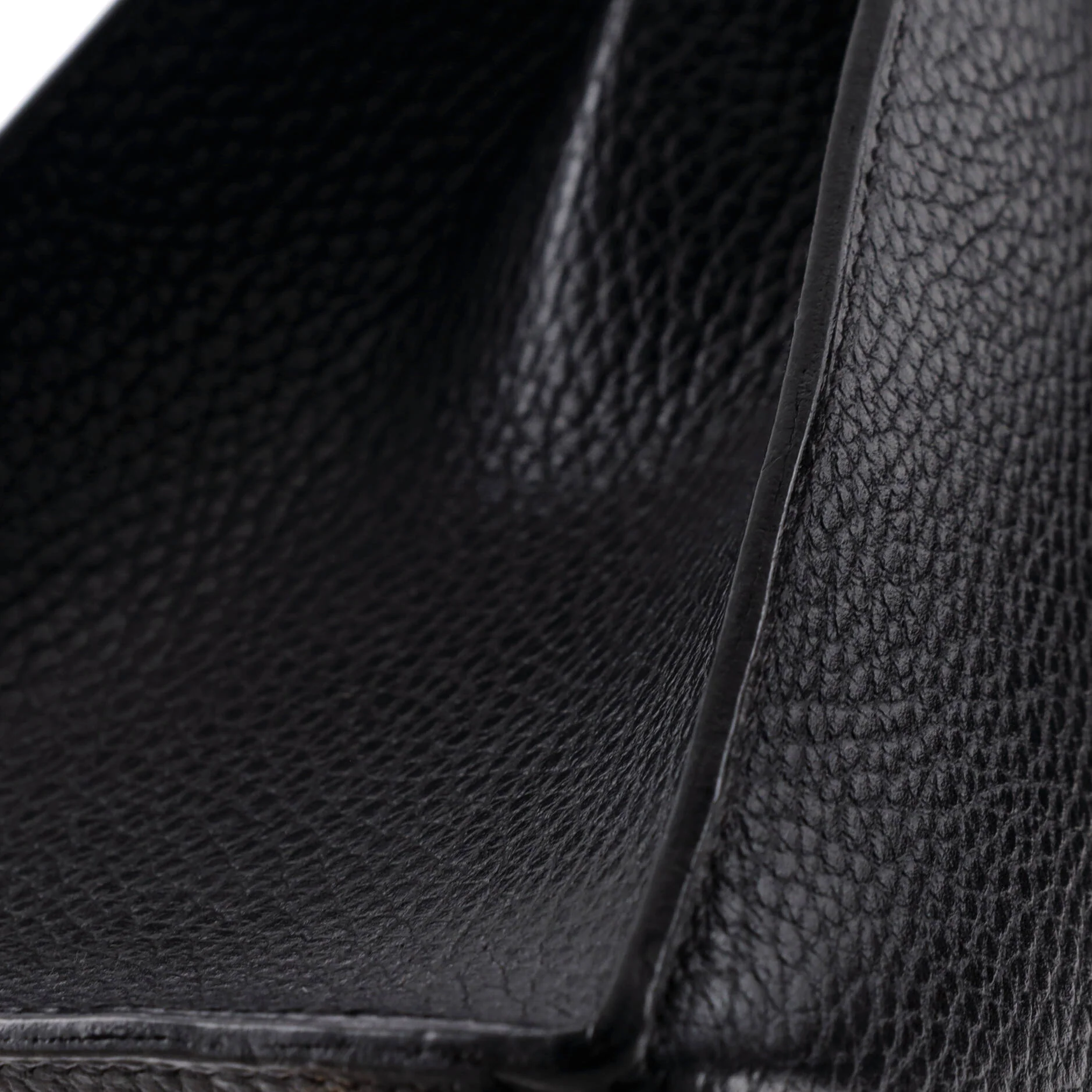 Kelly Handbag Noir Ardennes with Gold Hardware 32 - Image 6