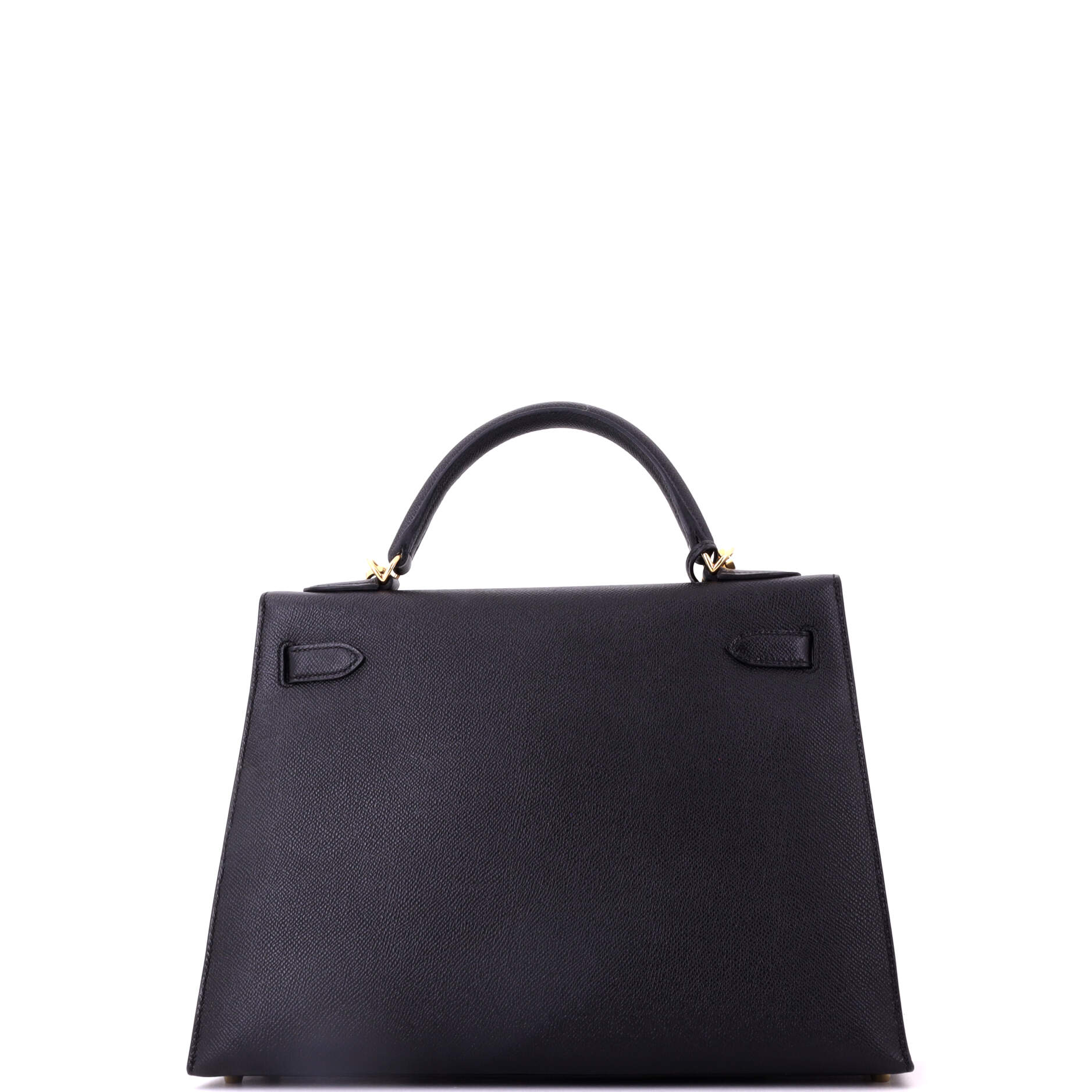 Kelly Handbag Noir Epsom with Gold Hardware 32 - Image 3