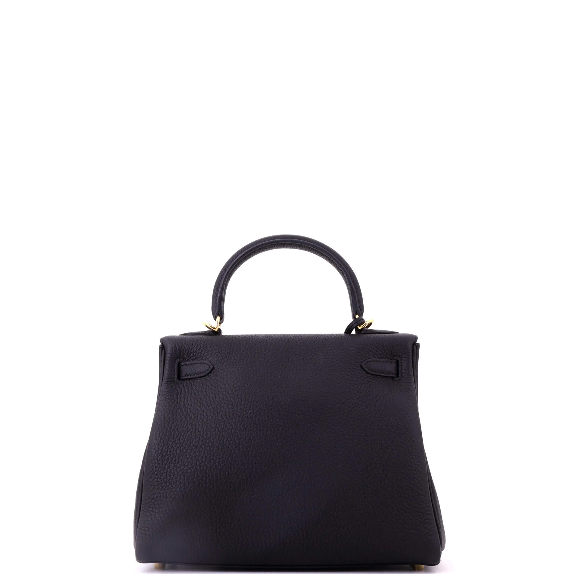 Kelly Handbag Noir Togo with Gold Hardware 25 - Image 4