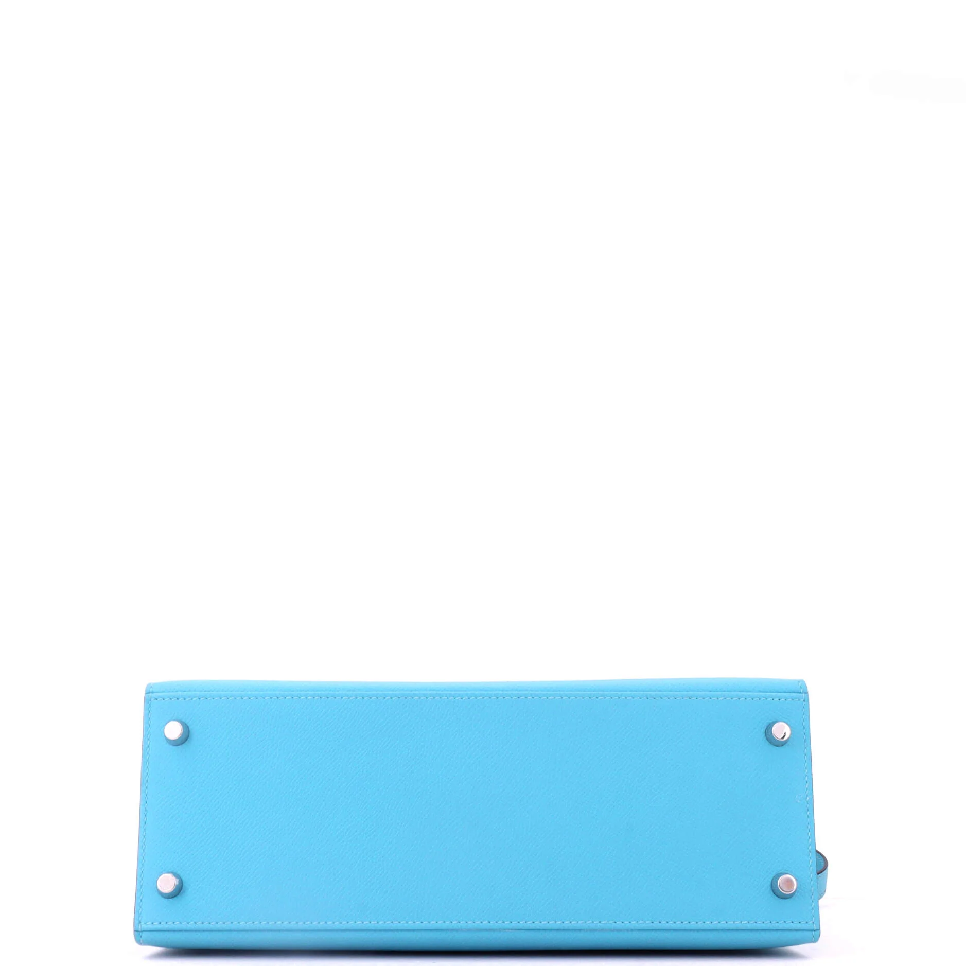 Kelly Handbag Bleu Celeste Epsom with Palladium Hardware 28 - Image 4