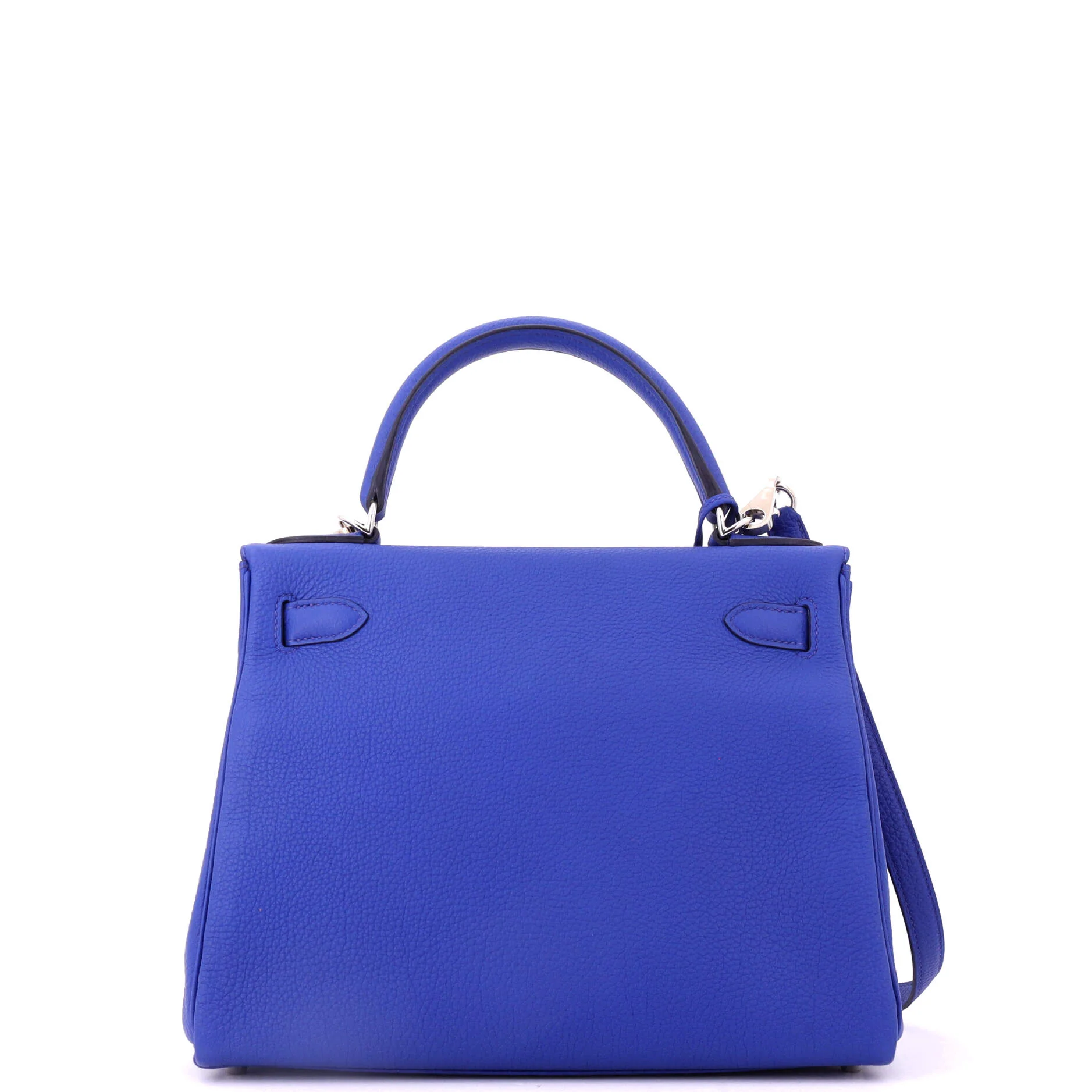 Kelly Handbag Bleu Royal Togo with Palladium Hardware 28 - Image 4