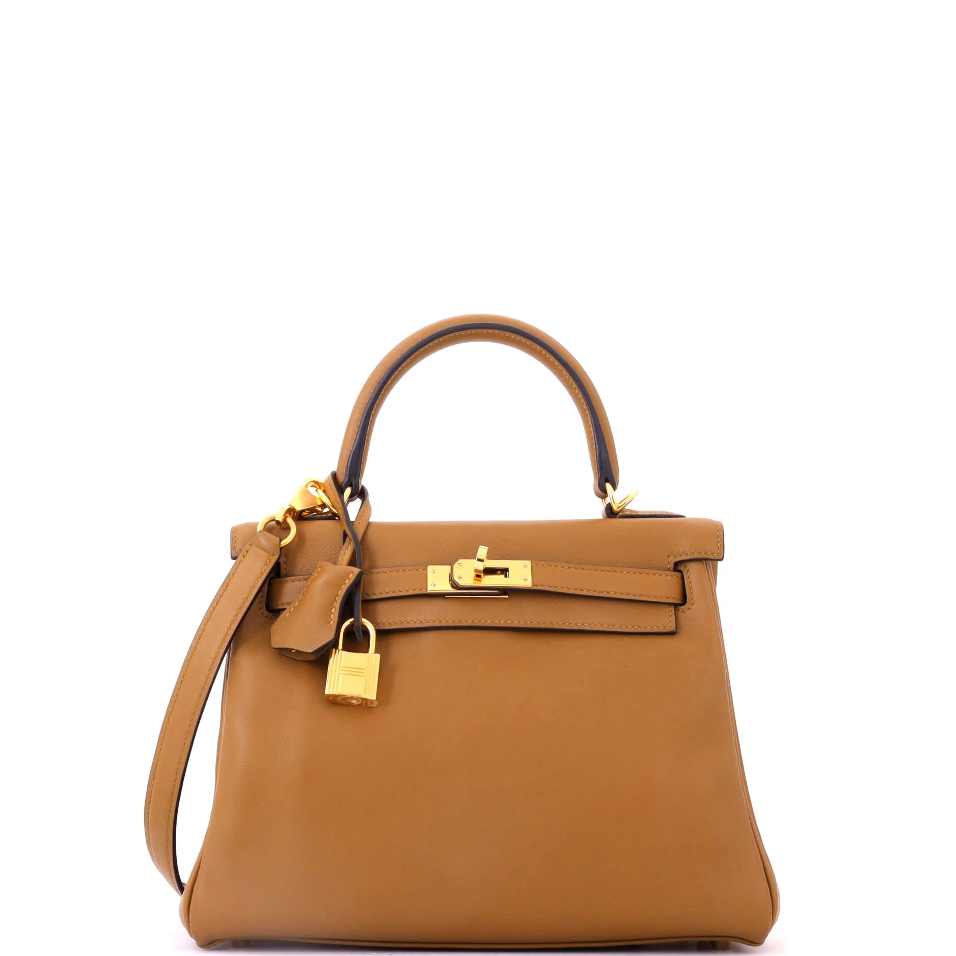 Kelly Handbag Bronze Dore Swift with Gold Hardware 25