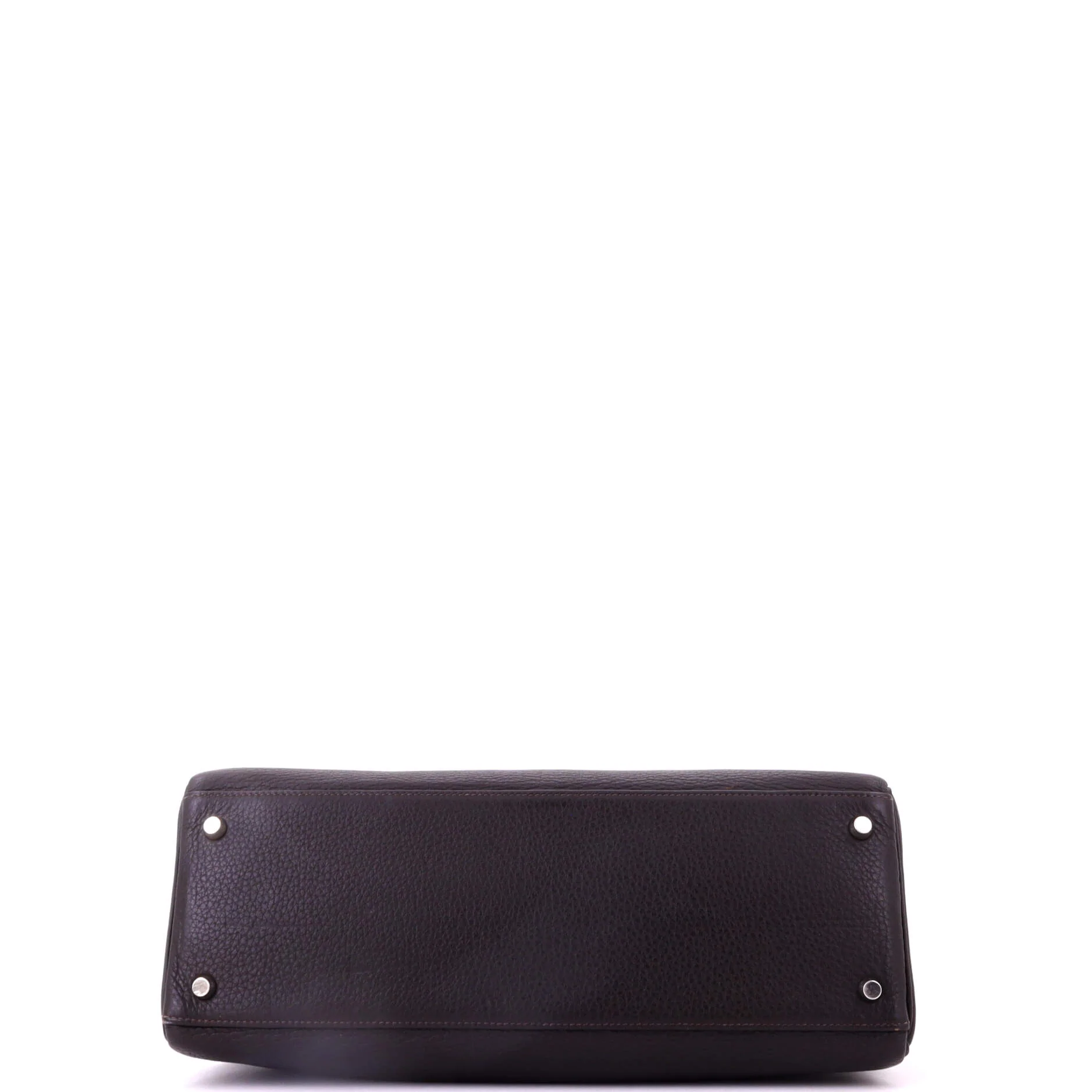 Kelly Handbag Havane Togo with Brushed Palladium Hardware 35 - Image 5