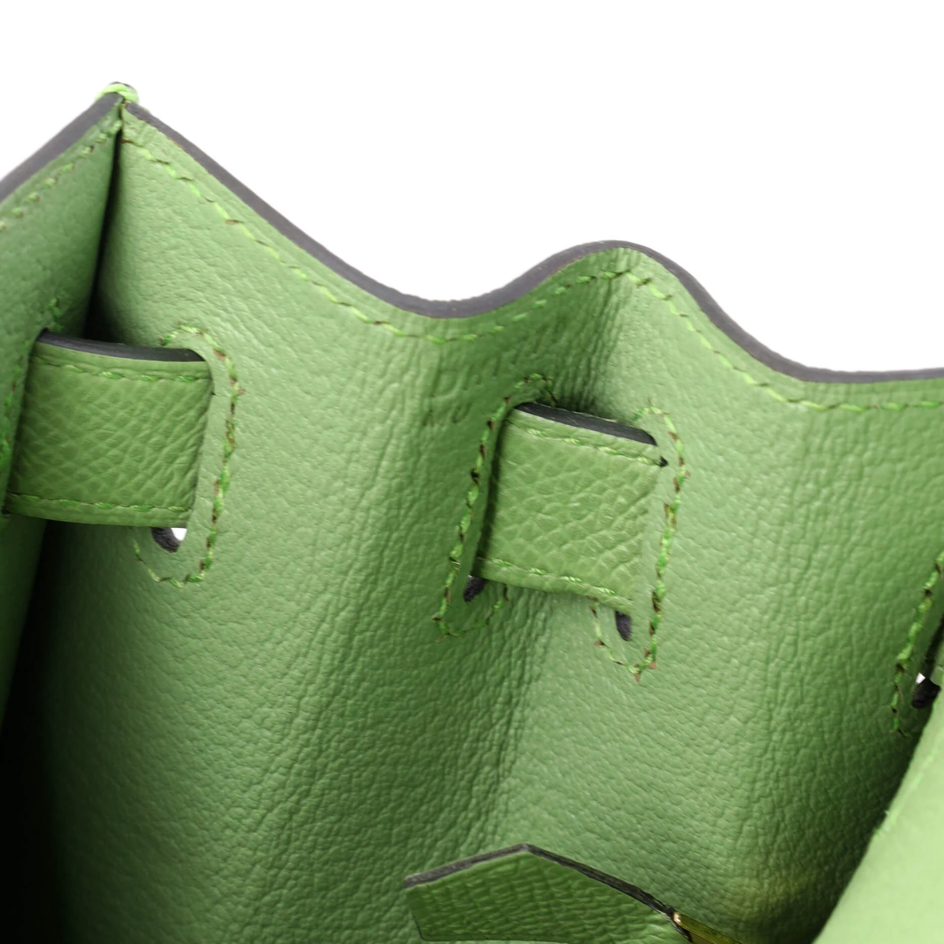 Kelly Handbag Vert Criquet Epsom with Gold Hardware 28 - Image 8