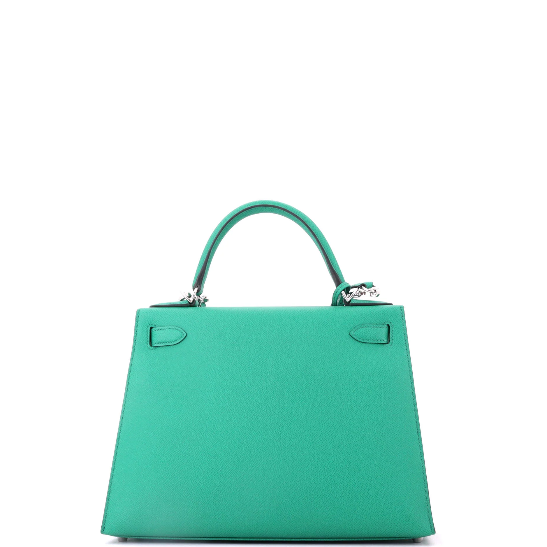 Kelly Handbag Menthe Epsom with Palladium Hardware 28 - Image 4