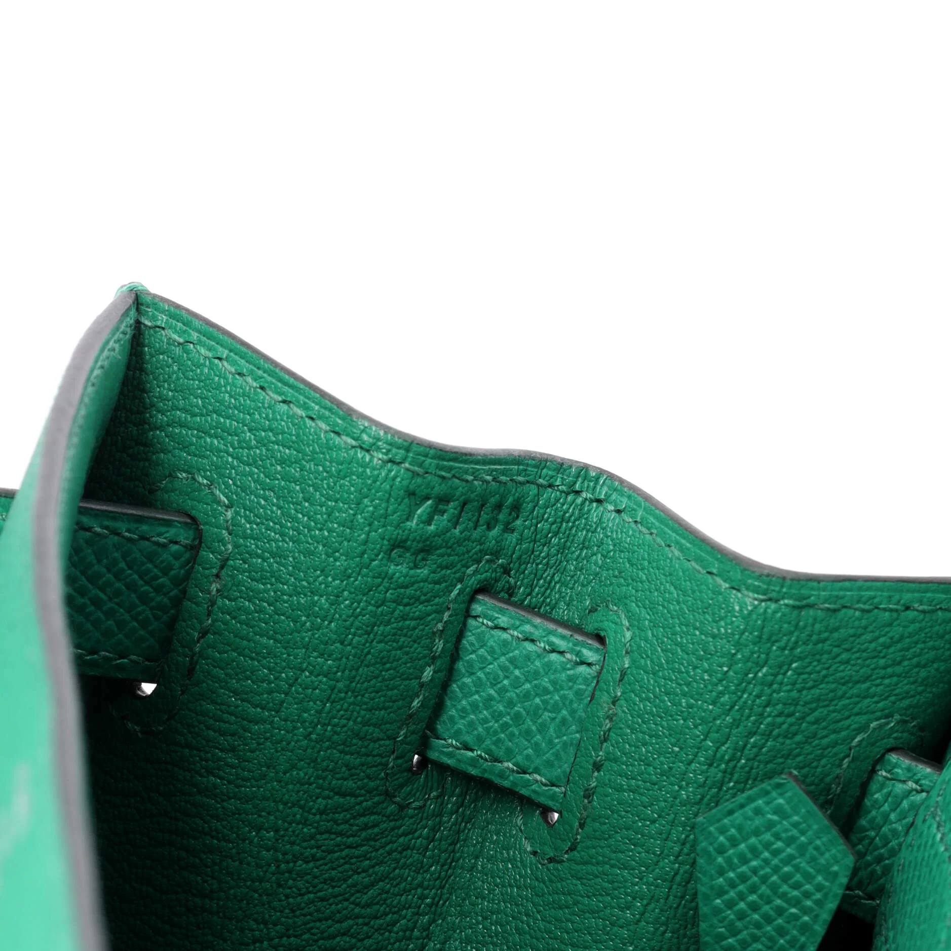 Kelly Handbag Menthe Epsom with Palladium Hardware 28 - Image 8