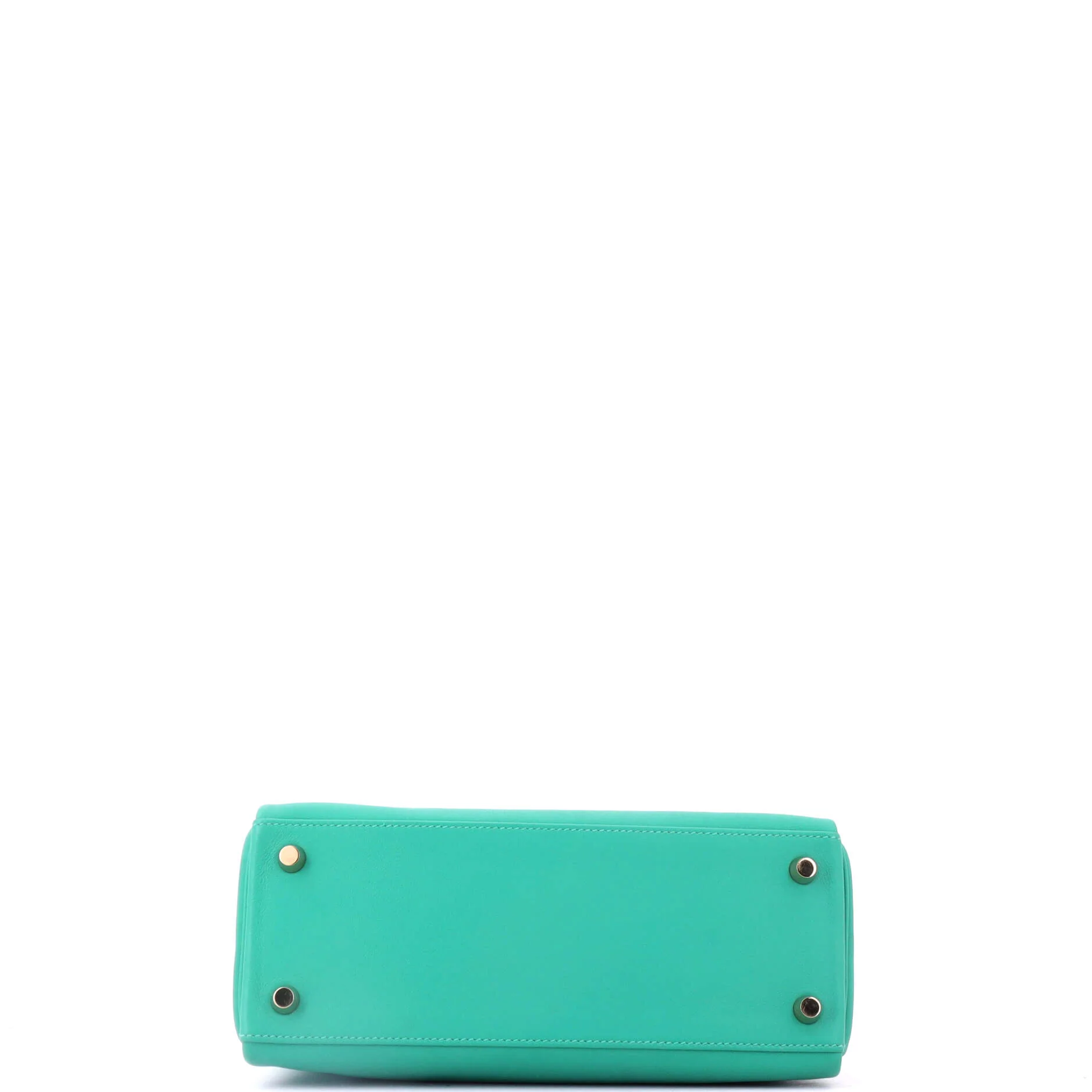 Kelly Handbag Vert Verone Swift with Gold Hardware 25 - Image 4