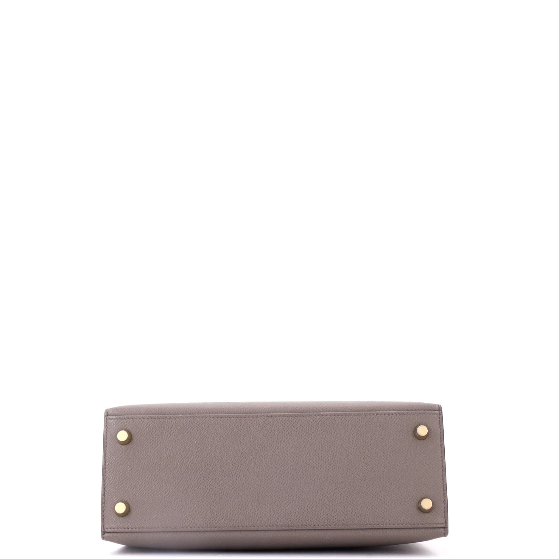 Kelly Handbag Grey Epsom with Gold Hardware 25 - Image 4