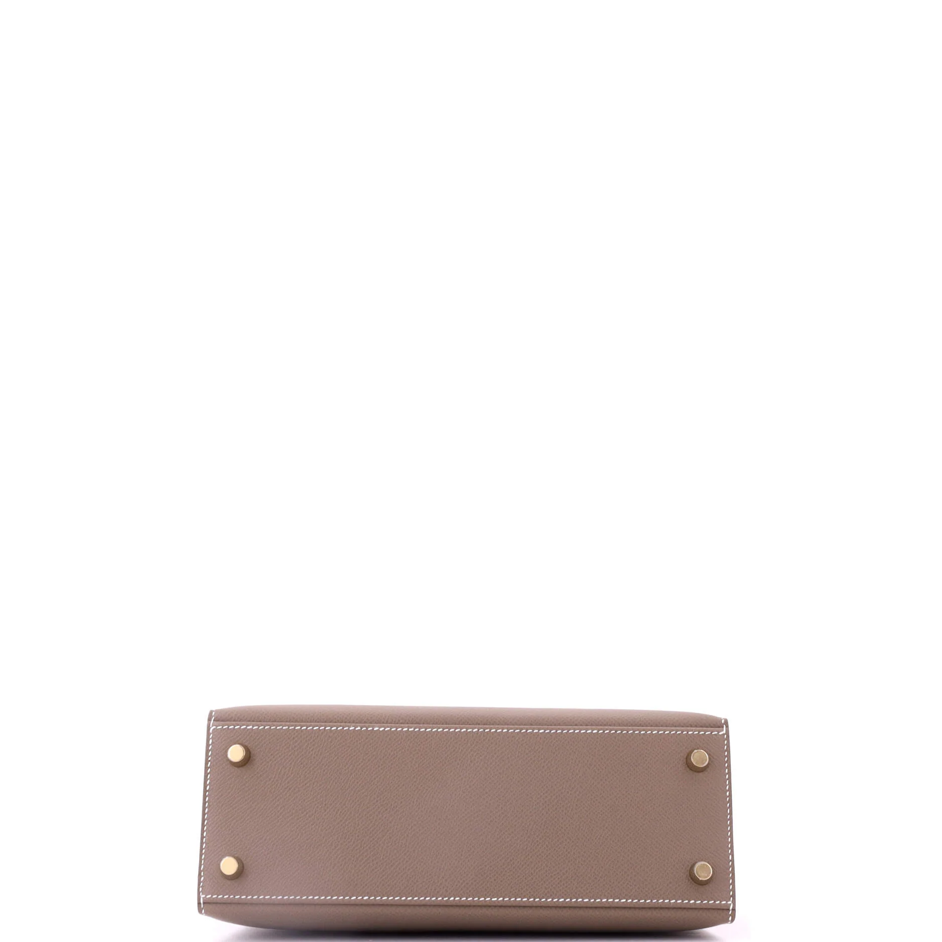 Kelly Handbag Grey Epsom with Gold Hardware 25 - Image 5