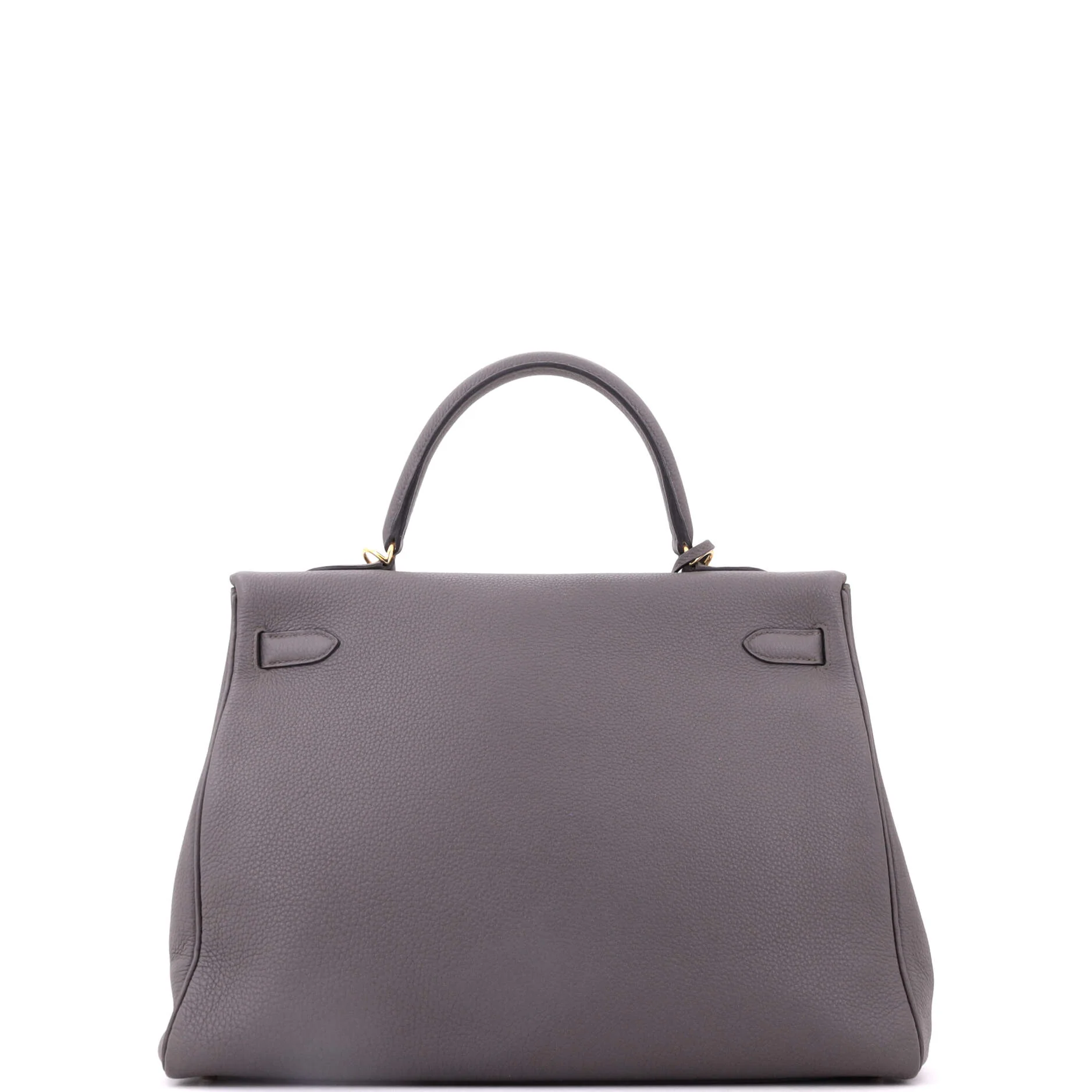 Kelly Handbag Grey Togo with Gold Hardware 35 - Image 3