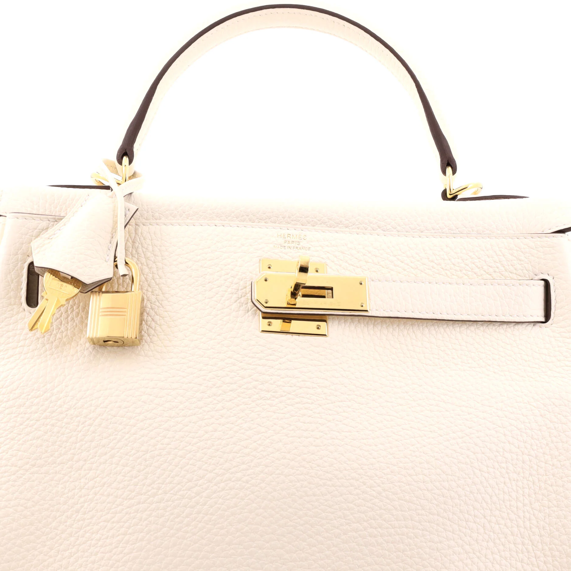 Kelly Handbag Light Togo with Gold Hardware 28 - Image 6