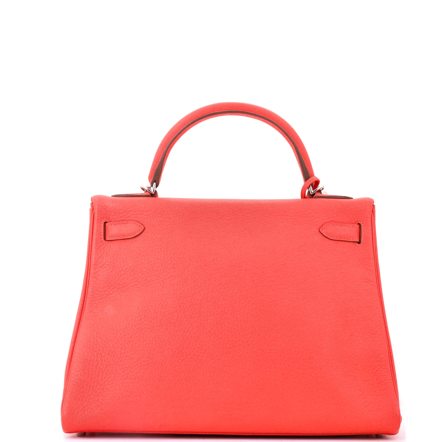 Kelly Handbag Rose Jaipur Clemence with Palladium Hardware 32 - Image 3