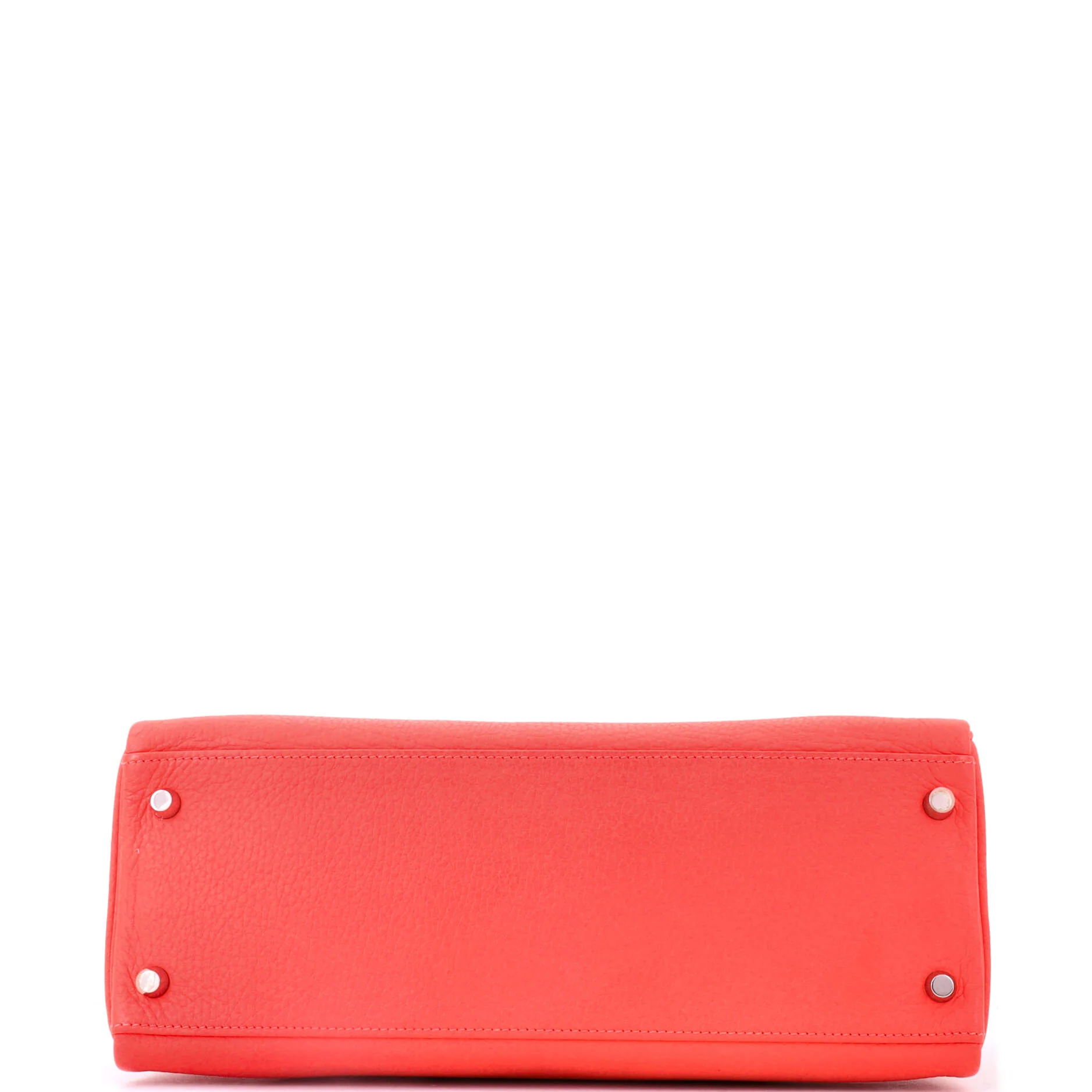 Kelly Handbag Rose Jaipur Clemence with Palladium Hardware 32 - Image 4