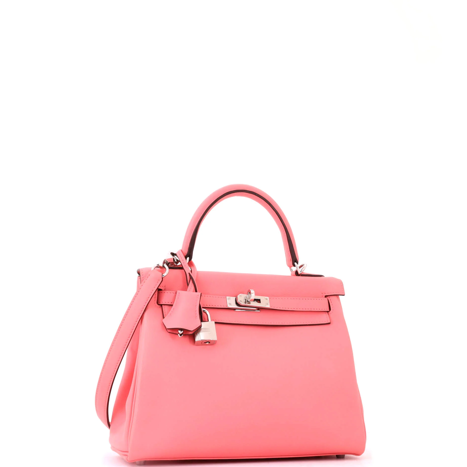 Kelly Handbag Rose D'Ete Swift with Palladium Hardware 25 - Image 3