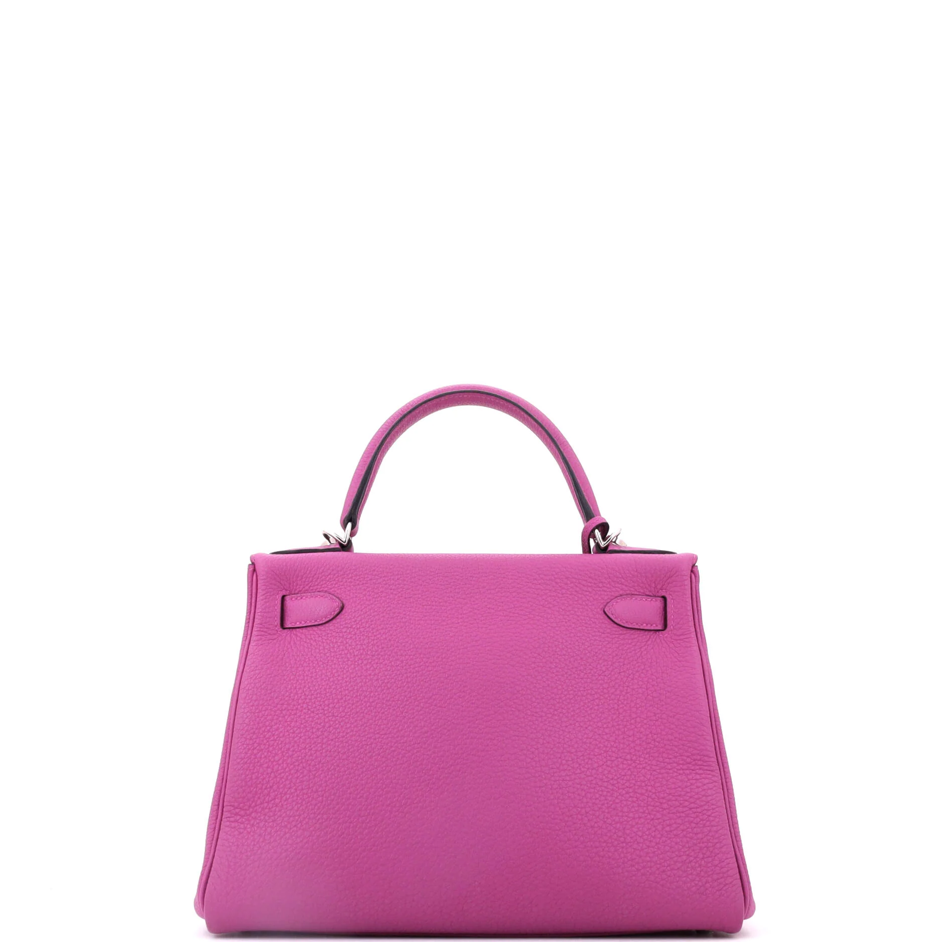 Kelly Handbag Rose Pourpre Togo with Palladium Hardware 28 - Image 4