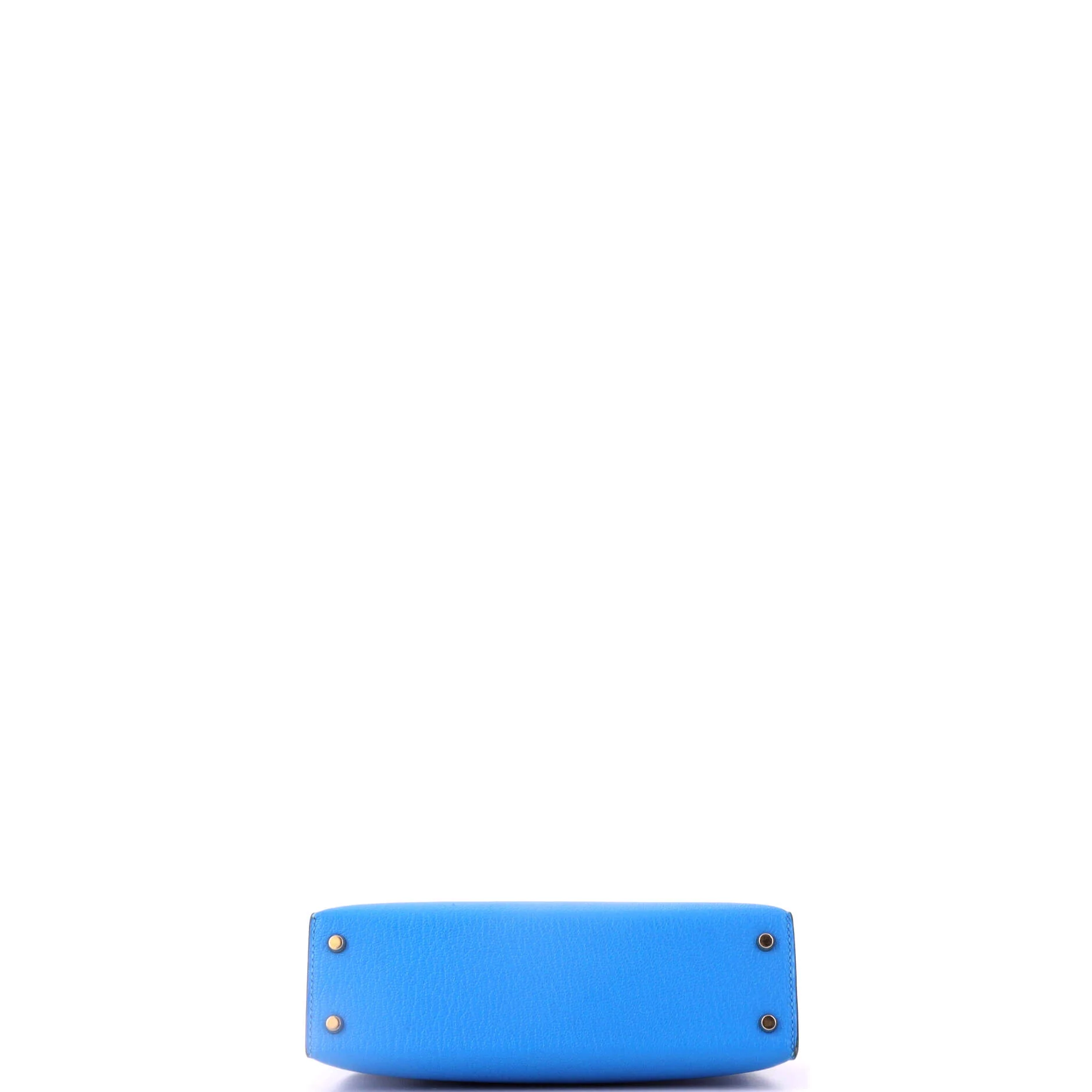 Kelly Mini II Bag Bleu Zanzibar Chevre Mysore with Gold Hardware 20 - Image 5