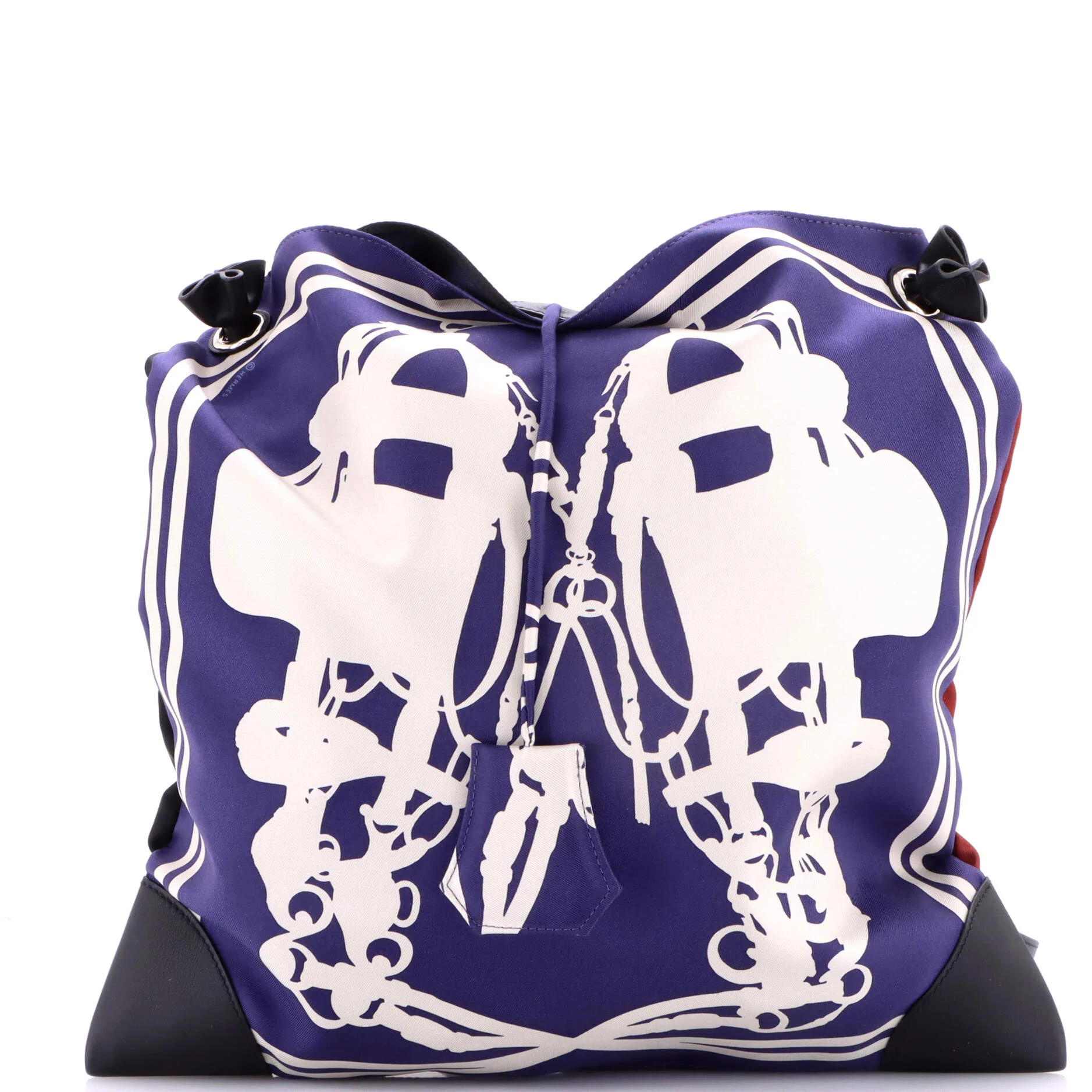 Silky City Bag Printed Silk and Leather PM