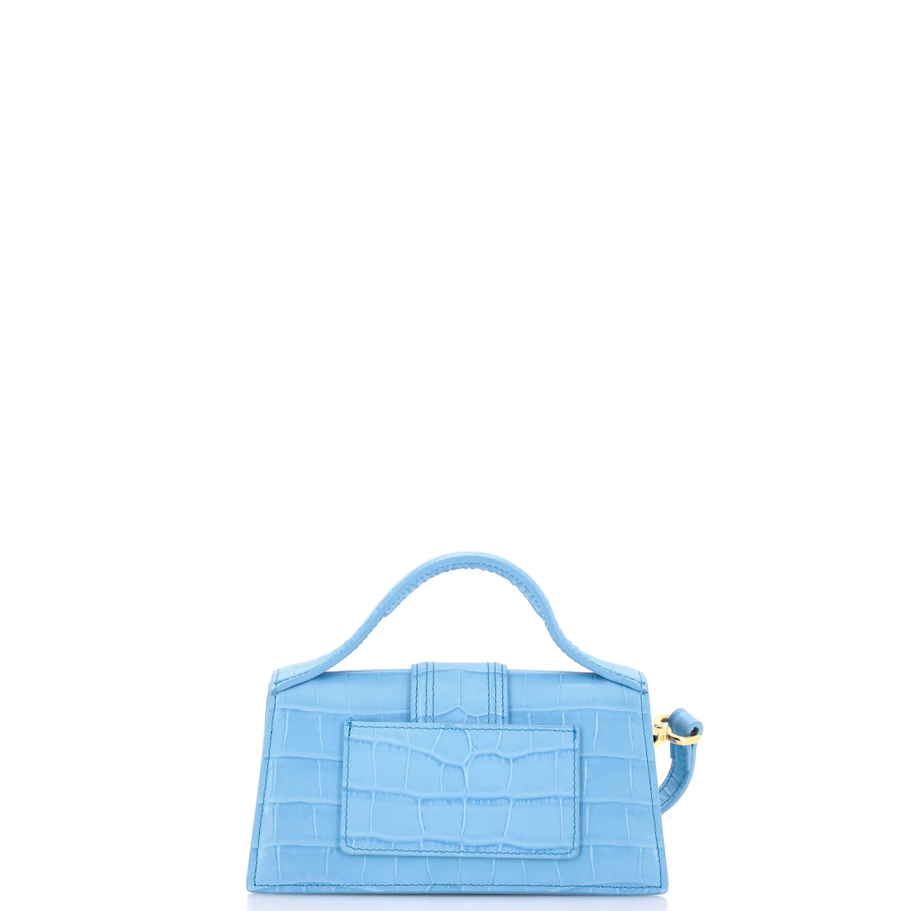 Le Bambino Top Handle Flap Bag Crocodile Embossed Leather Mini - Image 3