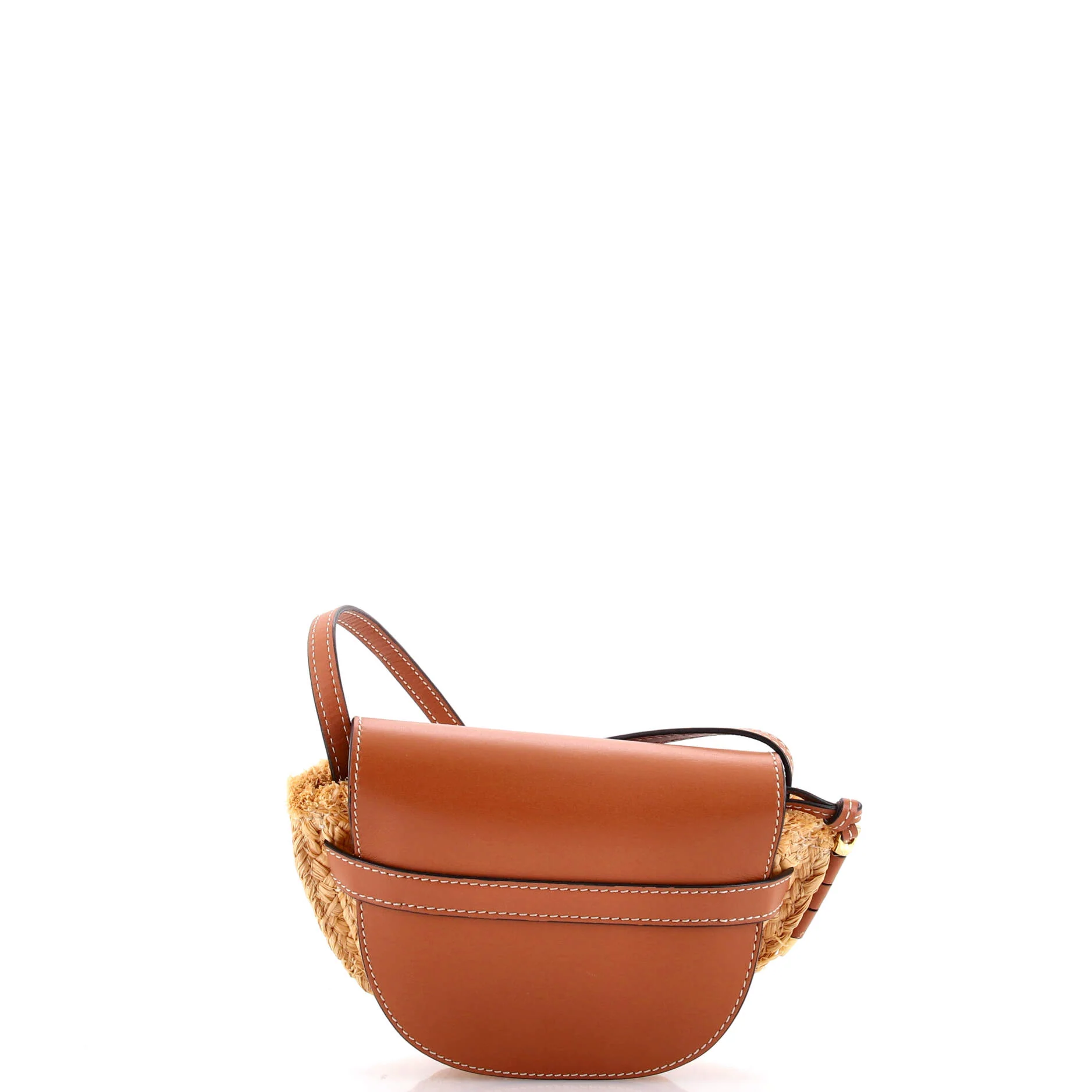 Gate Leather Shoulder Leather with Raffia Mini - Image 3