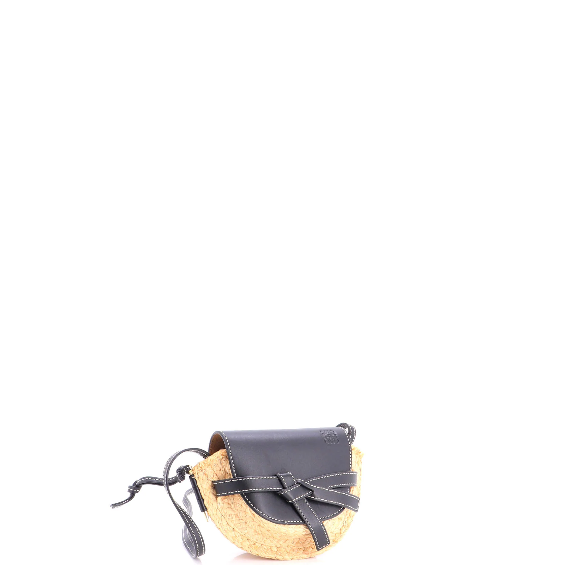 Gate Leather Shoulder Leather with Raffia Mini - Image 2