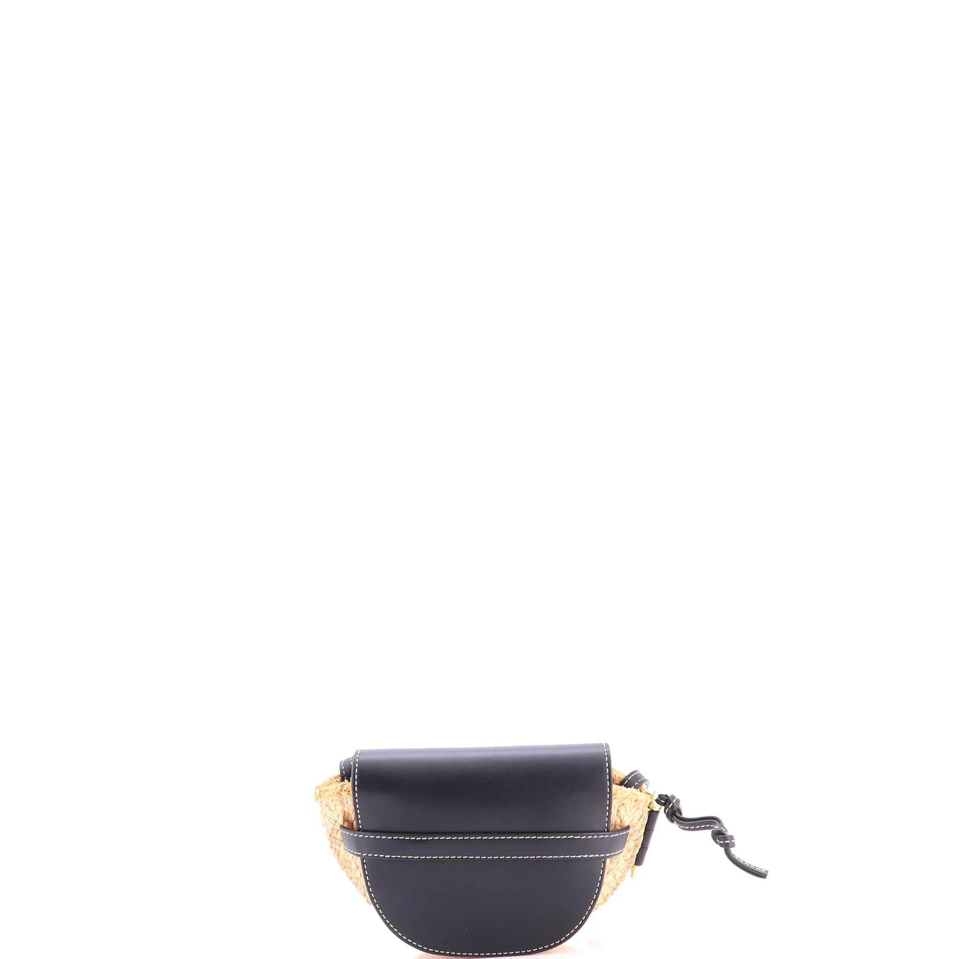 Gate Leather Shoulder Leather with Raffia Mini - Image 3