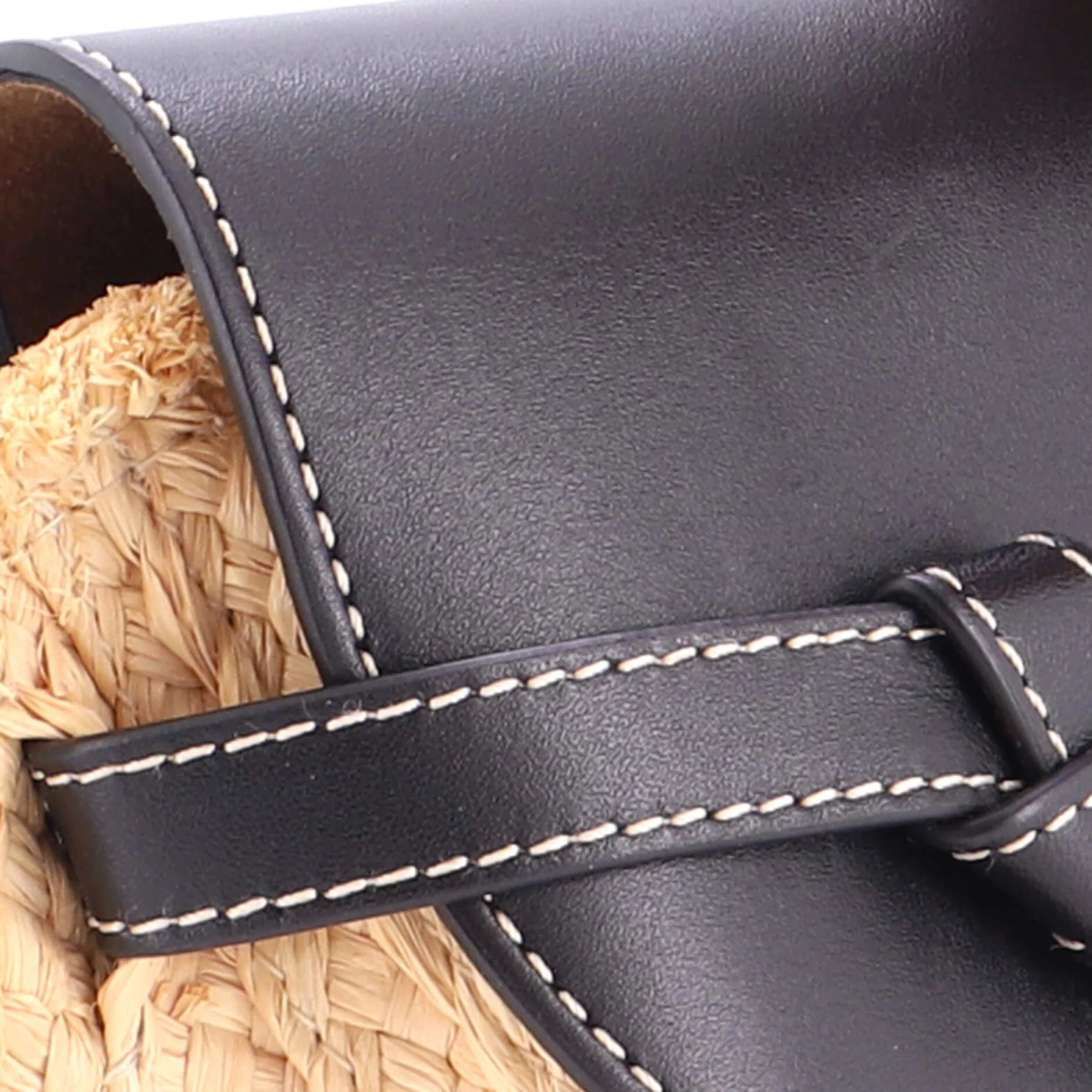 Gate Leather Shoulder Leather with Raffia Mini - Image 6
