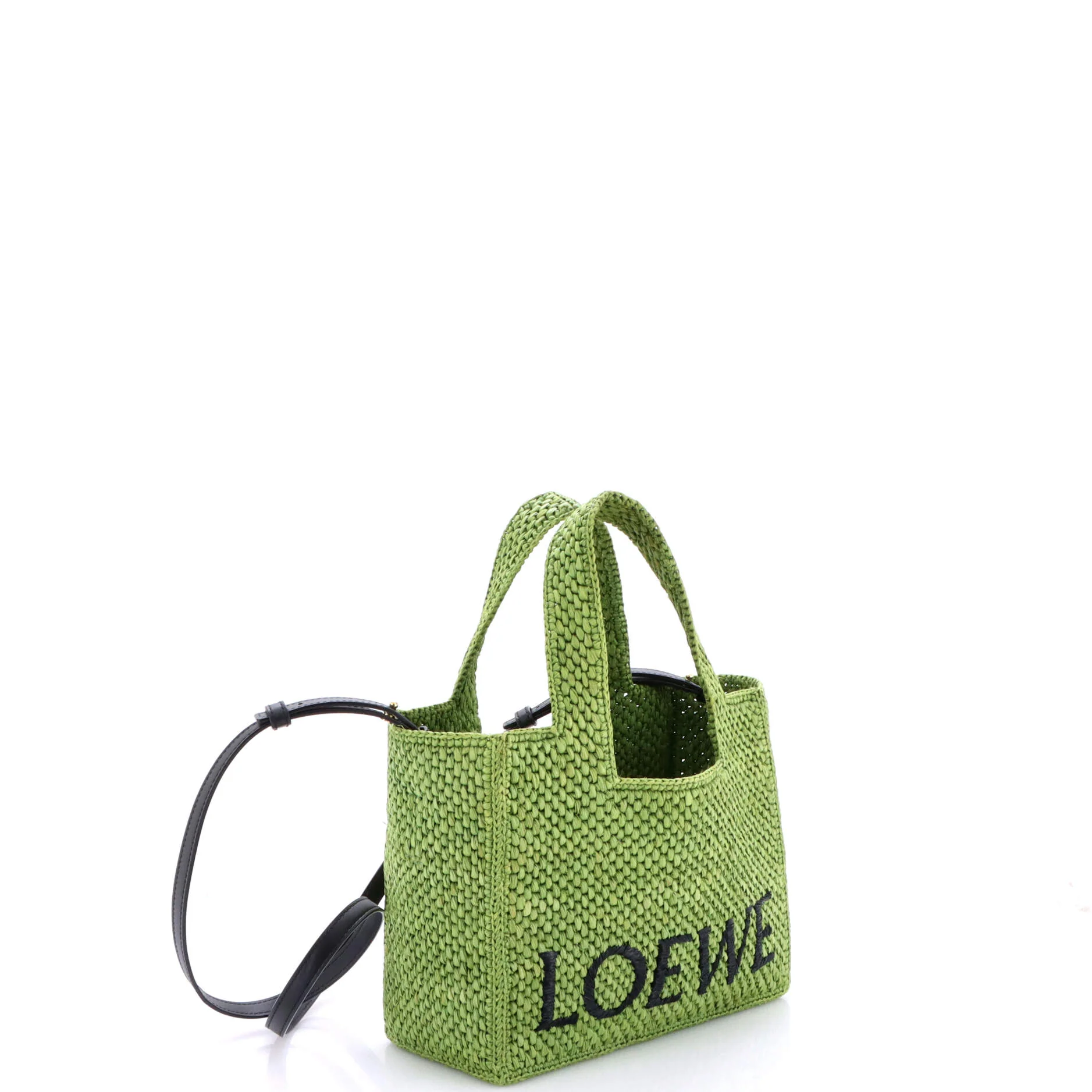 Paula's Ibiza Logo Convertible Tote Raffia Small - Image 2