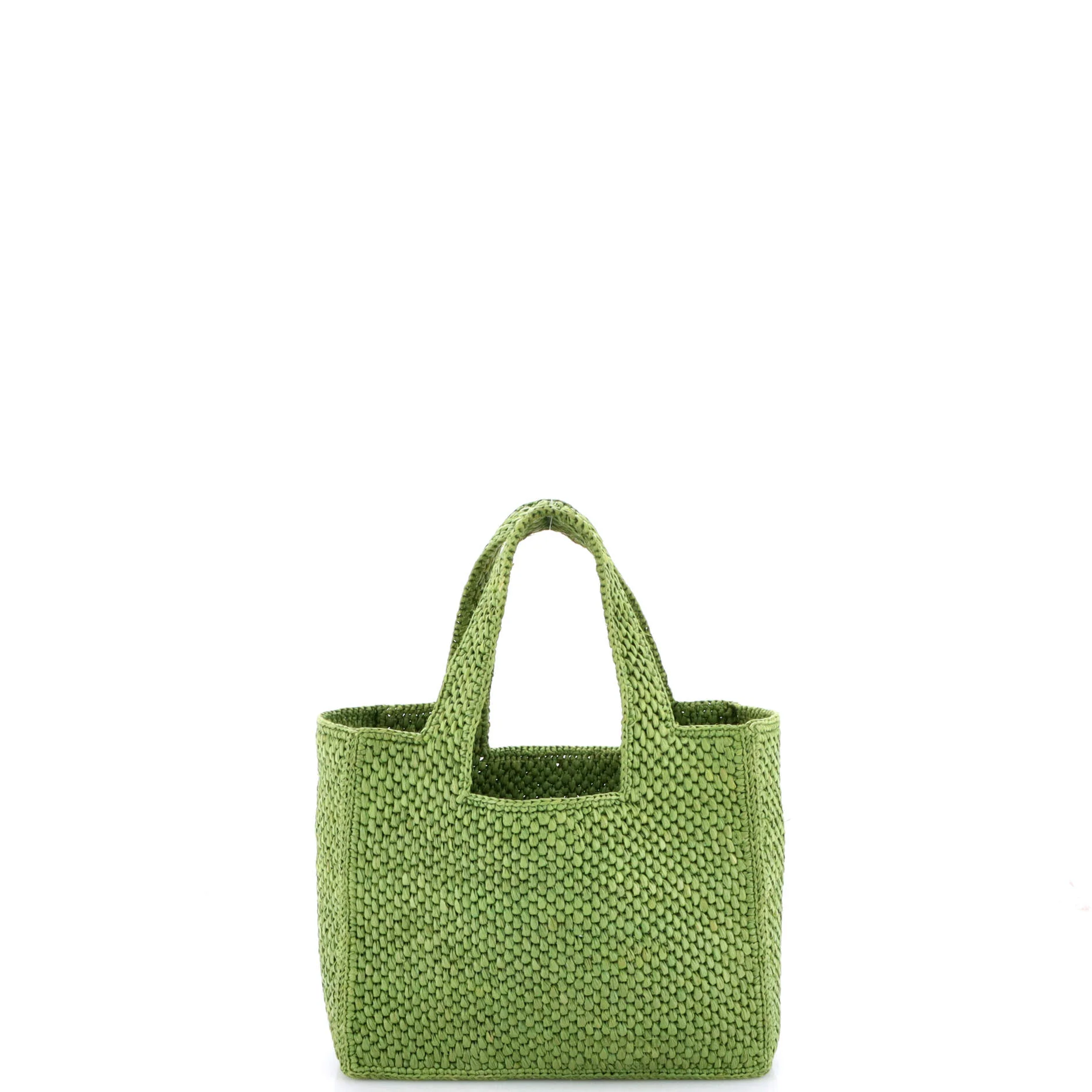 Paula's Ibiza Logo Convertible Tote Raffia Small - Image 3