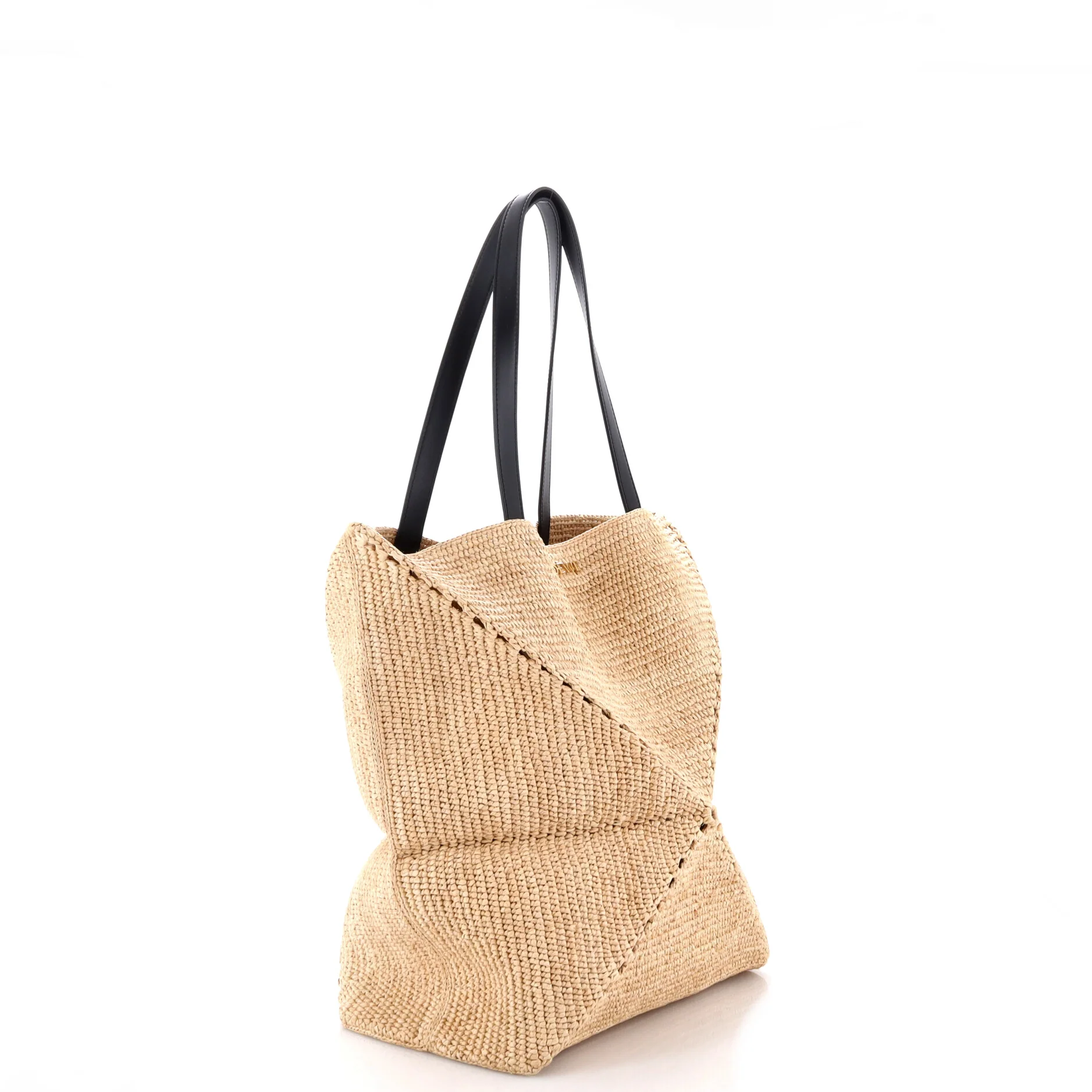 Puzzle Fold Tote Raffia Large - Image 2
