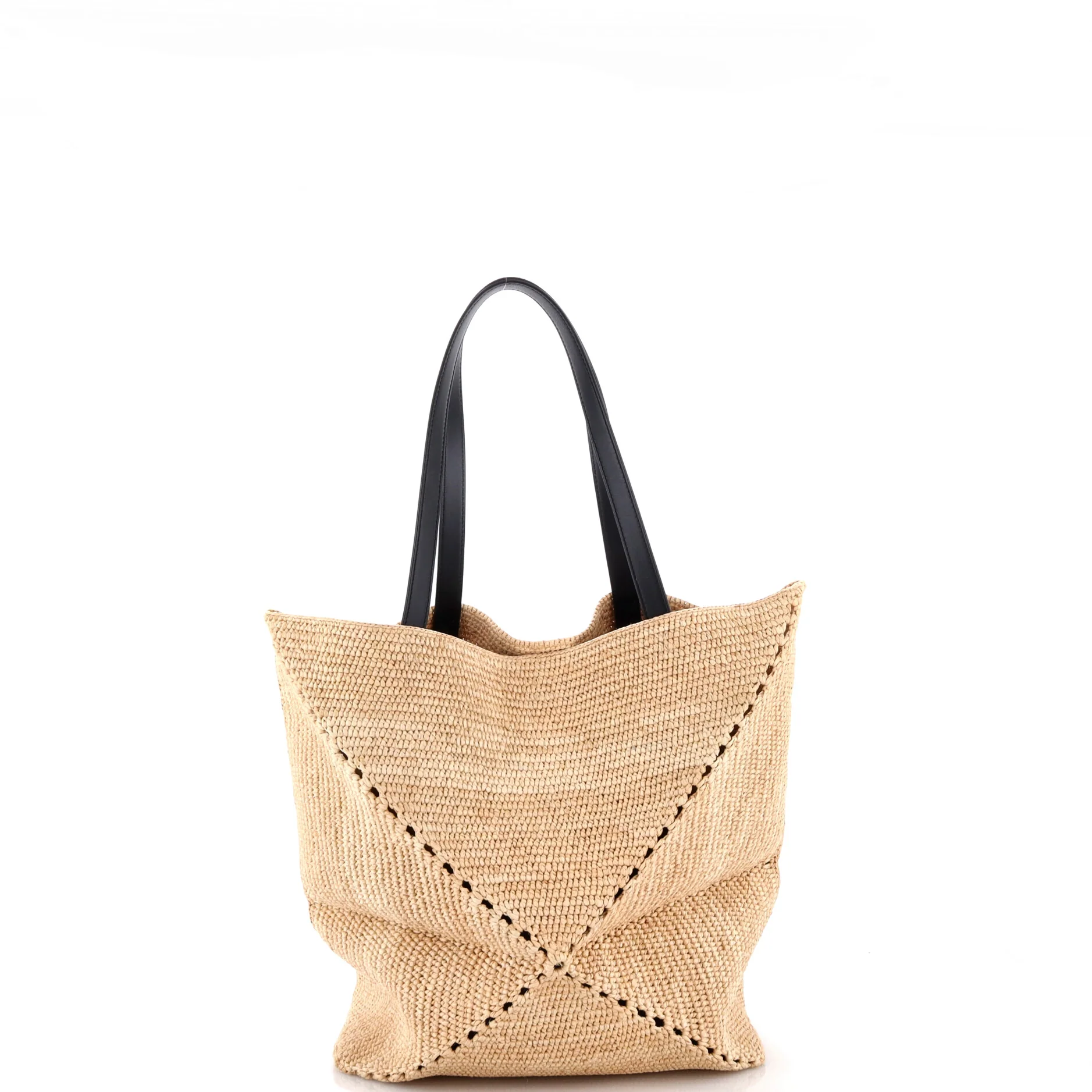 Puzzle Fold Tote Raffia Large - Image 3