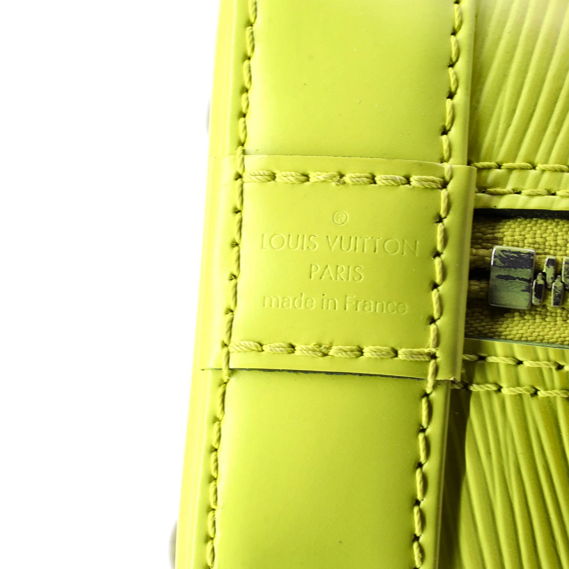 Alma Handbag Epi Leather with Logo Jacquard Strap BB - Image 7