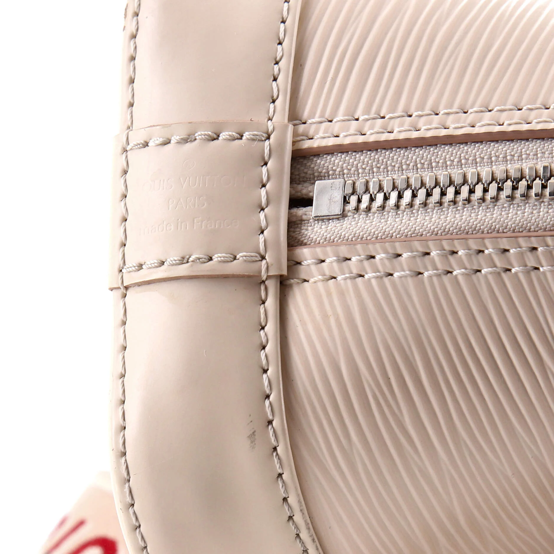 Alma Handbag Epi Leather with Logo Jacquard Strap BB - Image 7