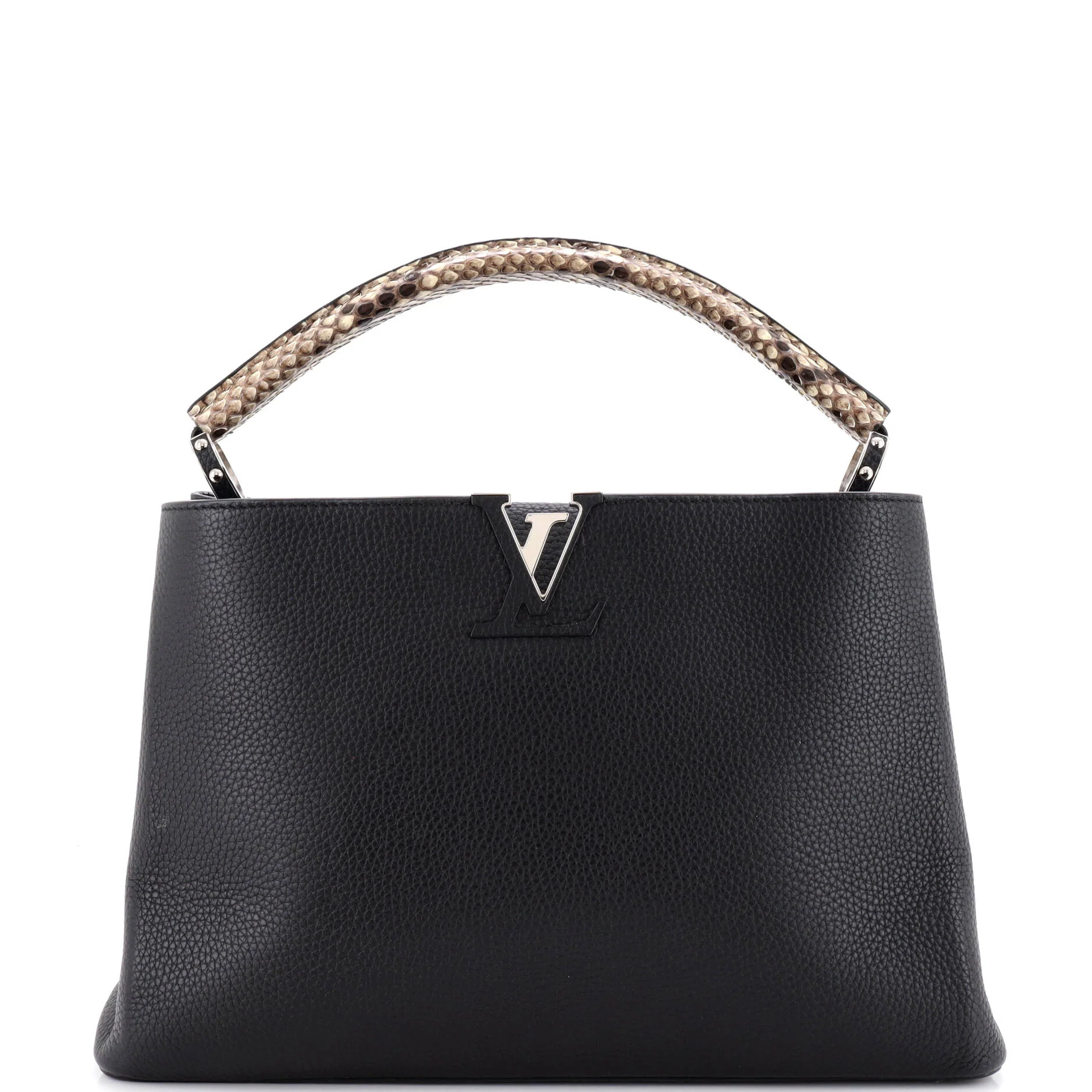 Capucines Bag Leather with Python MM