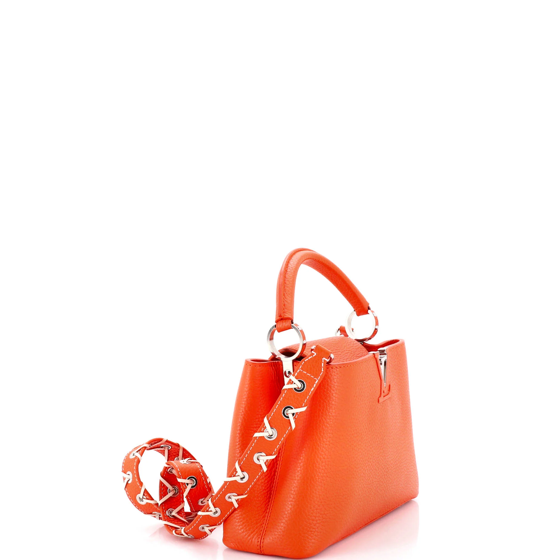 Capucines Bag Leather with Whipstitch Strap BB - Image 2
