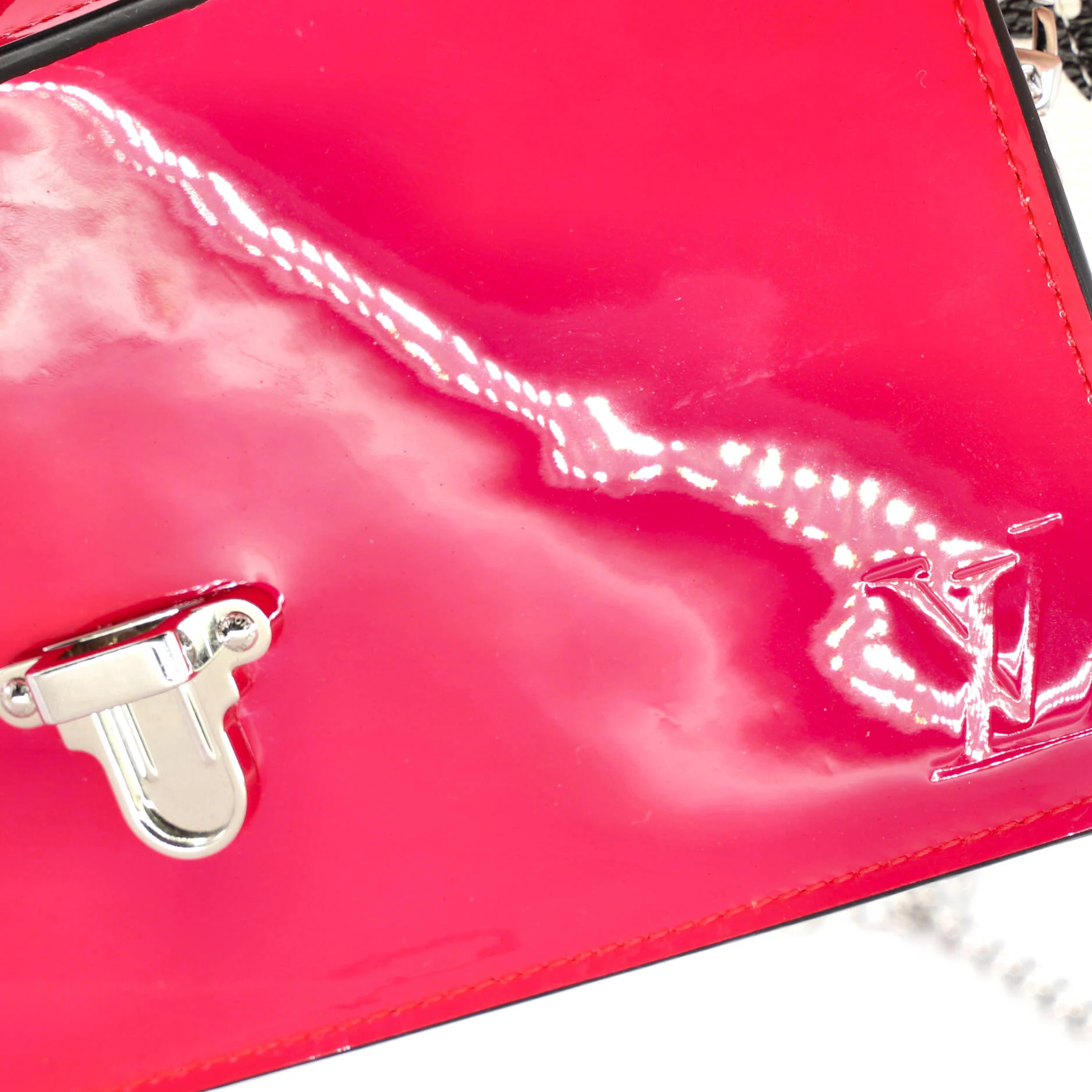 Cherrywood Chain Wallet Vernis with Monogram Canvas - Image 8