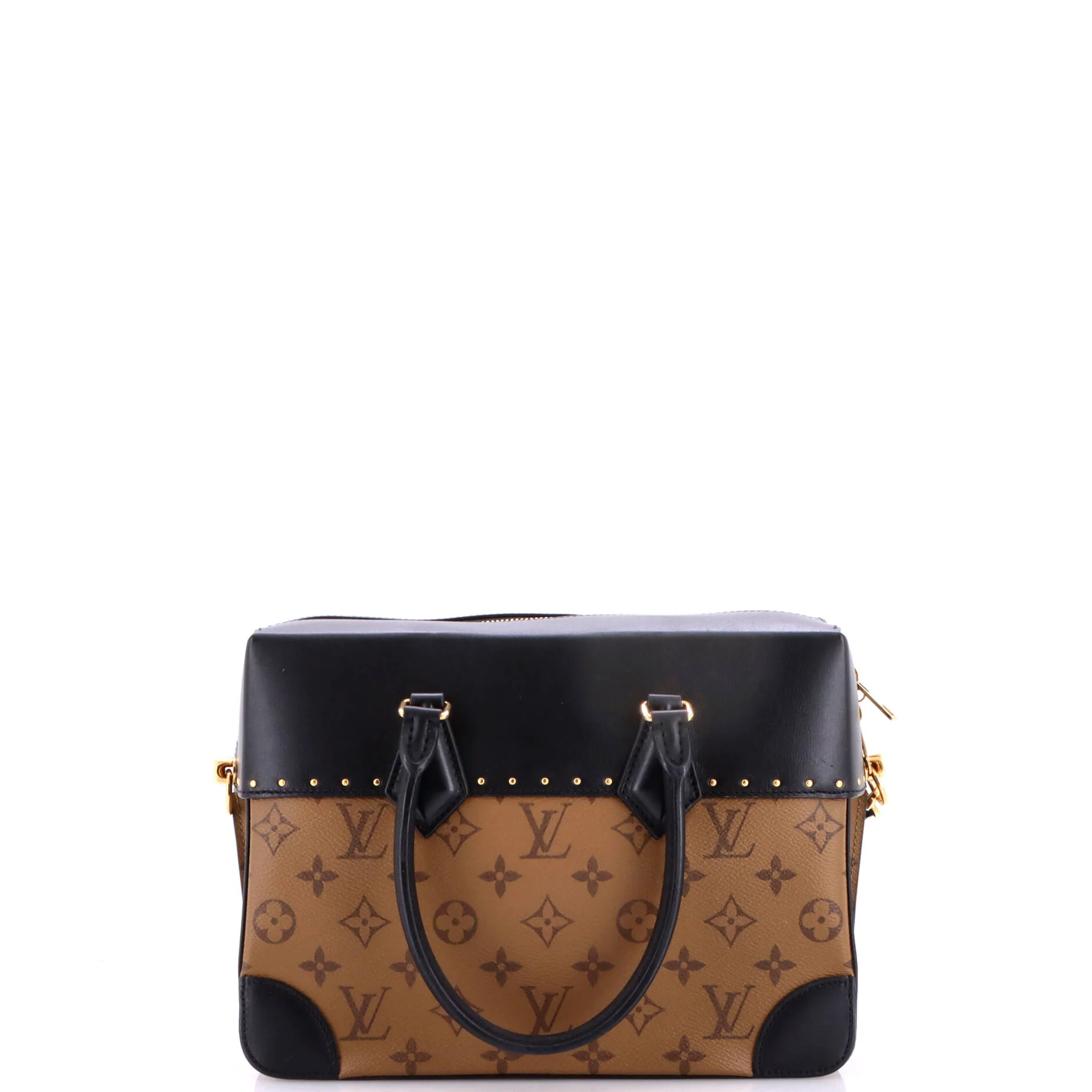 City Malle Handbag Reverse Monogram Canvas and Leather MM - Image 3