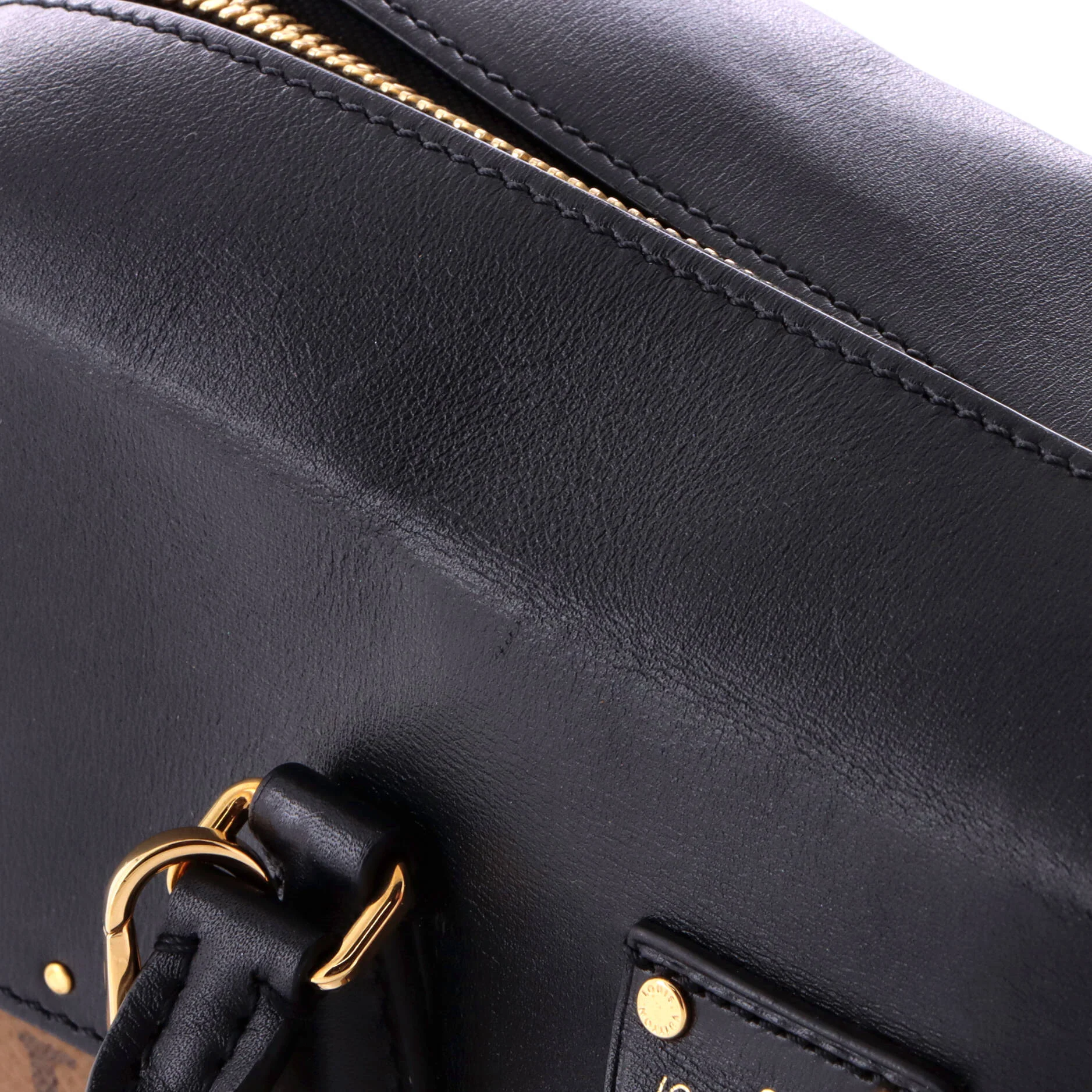 City Malle Handbag Reverse Monogram Canvas and Leather MM - Image 6