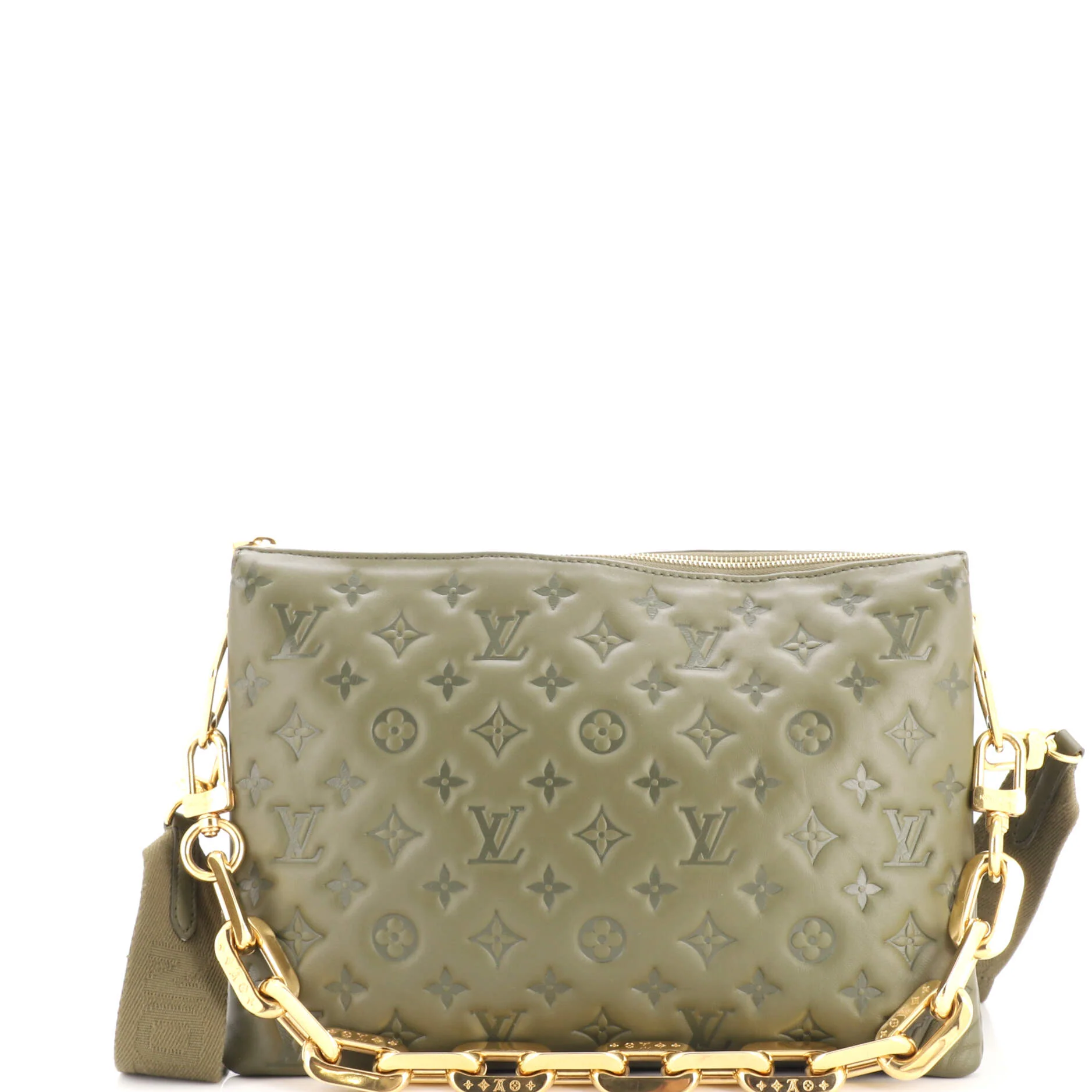 Coussin Bag Monogram Embossed Lambskin MM