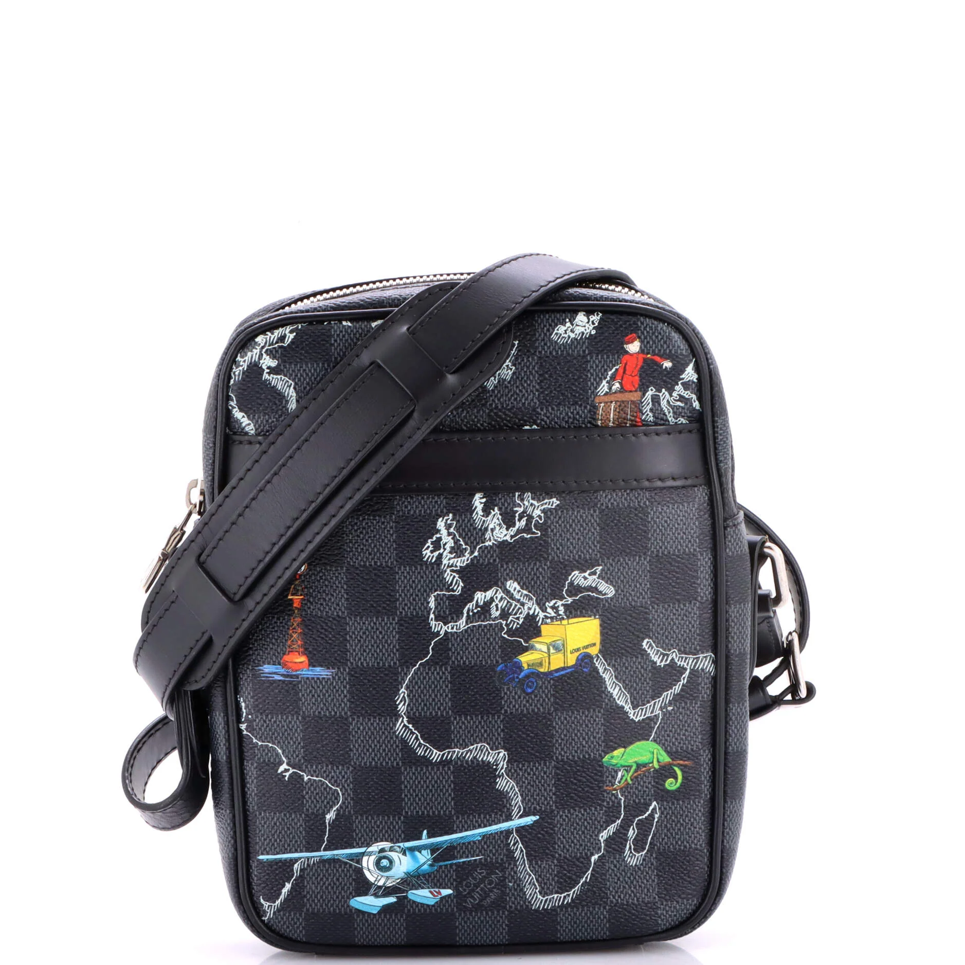 Danube Slim Bag Limited Edition Renaissance Map Damier Graphite PM