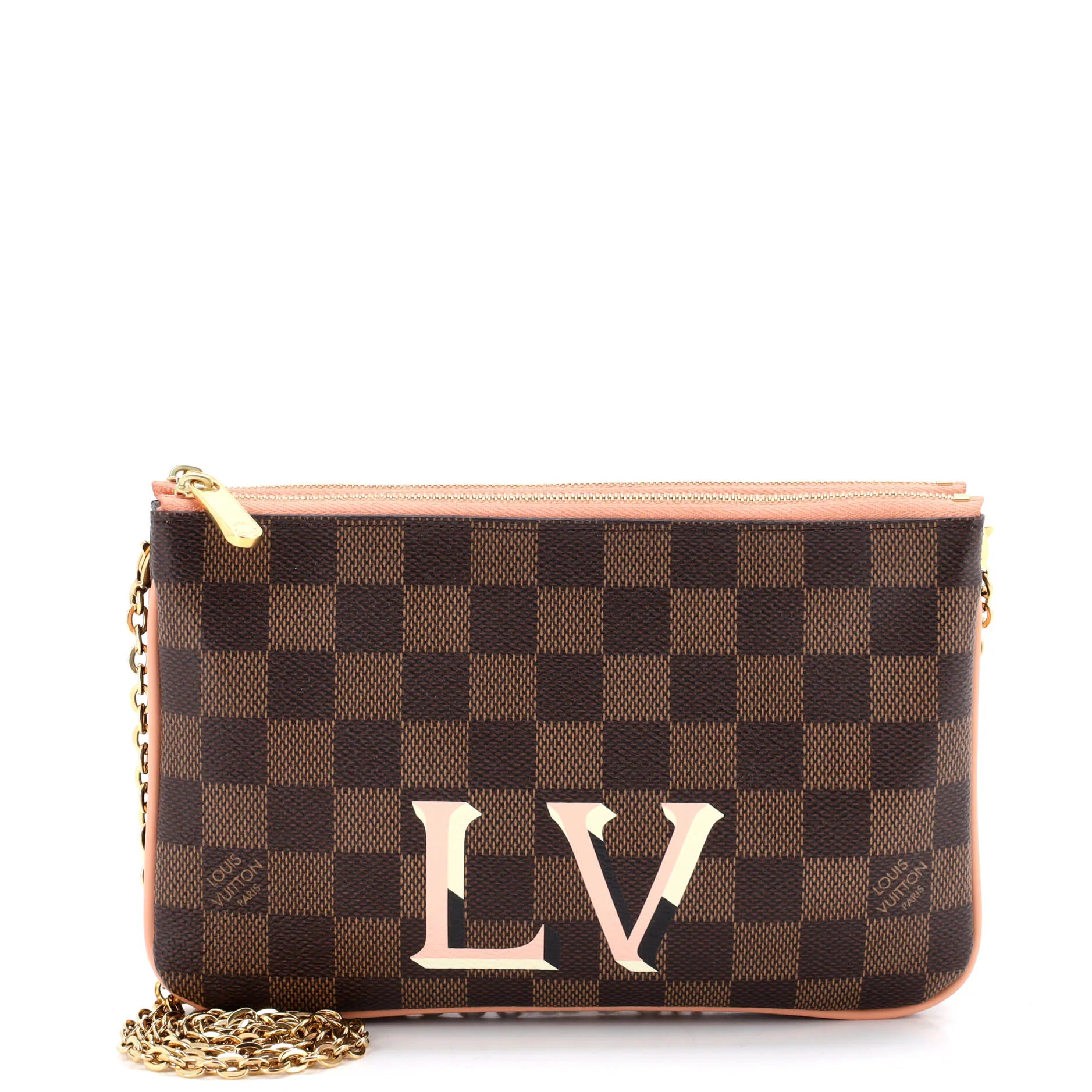 Double Zip Pochette Damier