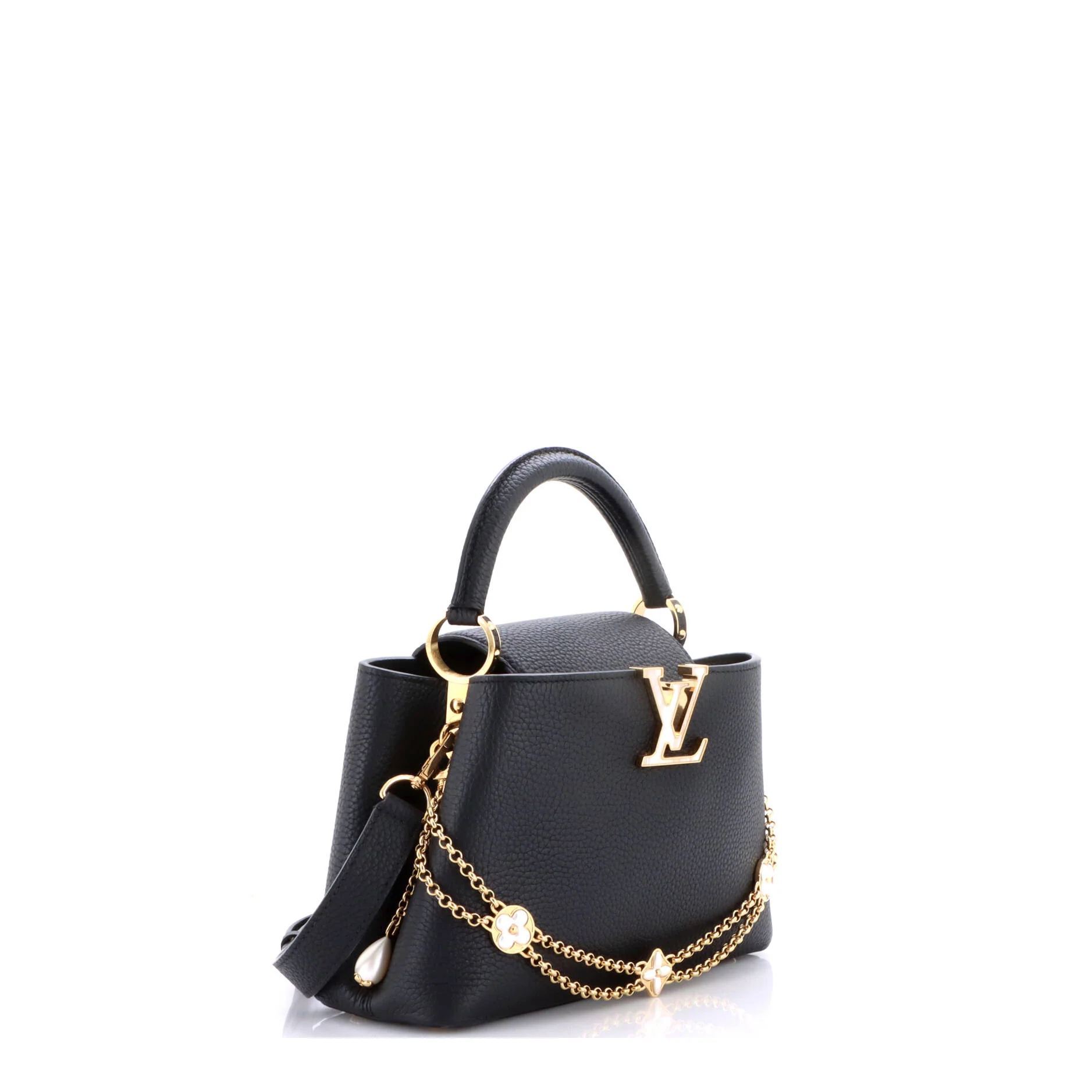 Flower Chain Capucines Bag Leather with Mother of Pearl Effect Detail BB - Image 2