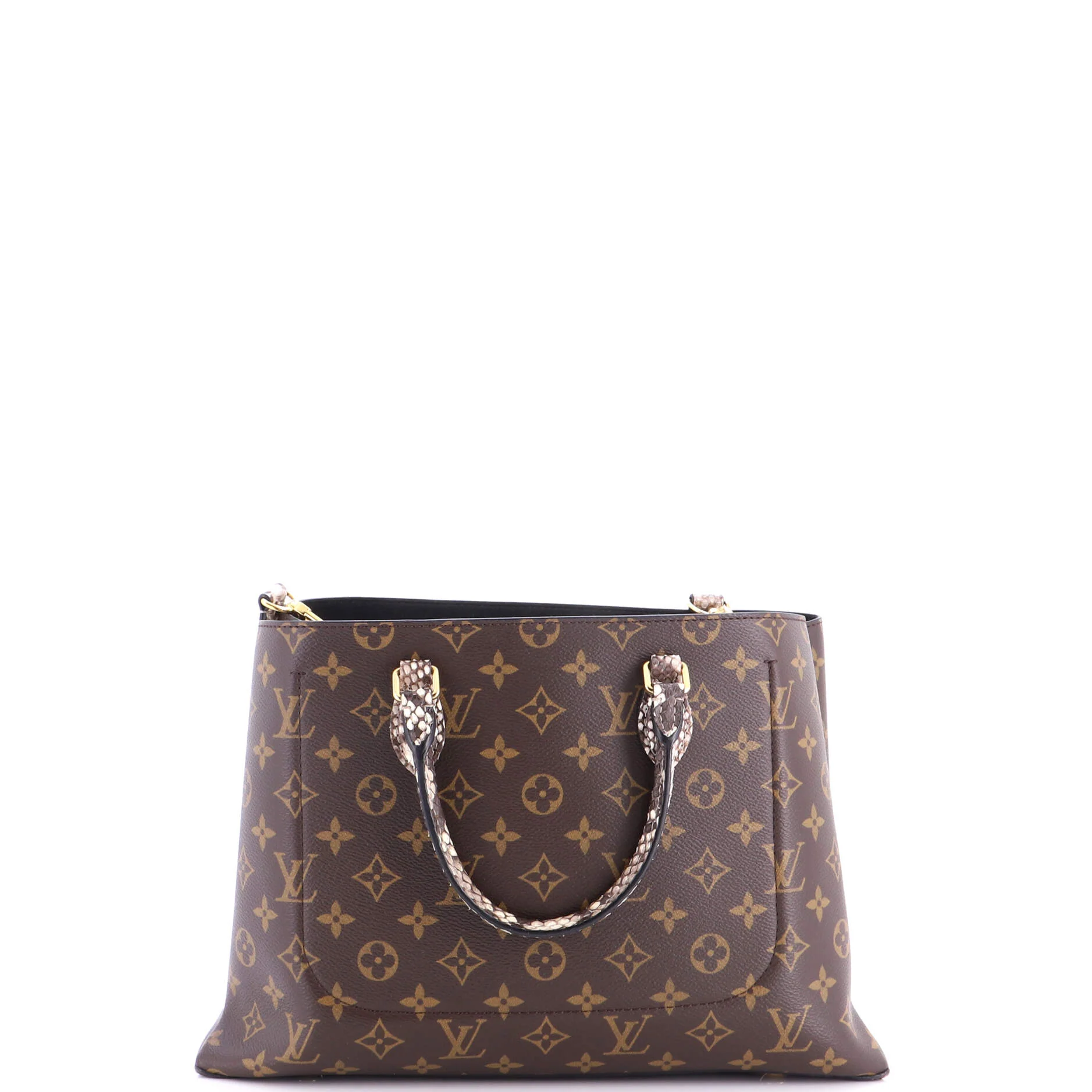 Flower Tote Monogram Canvas and Python - Image 3