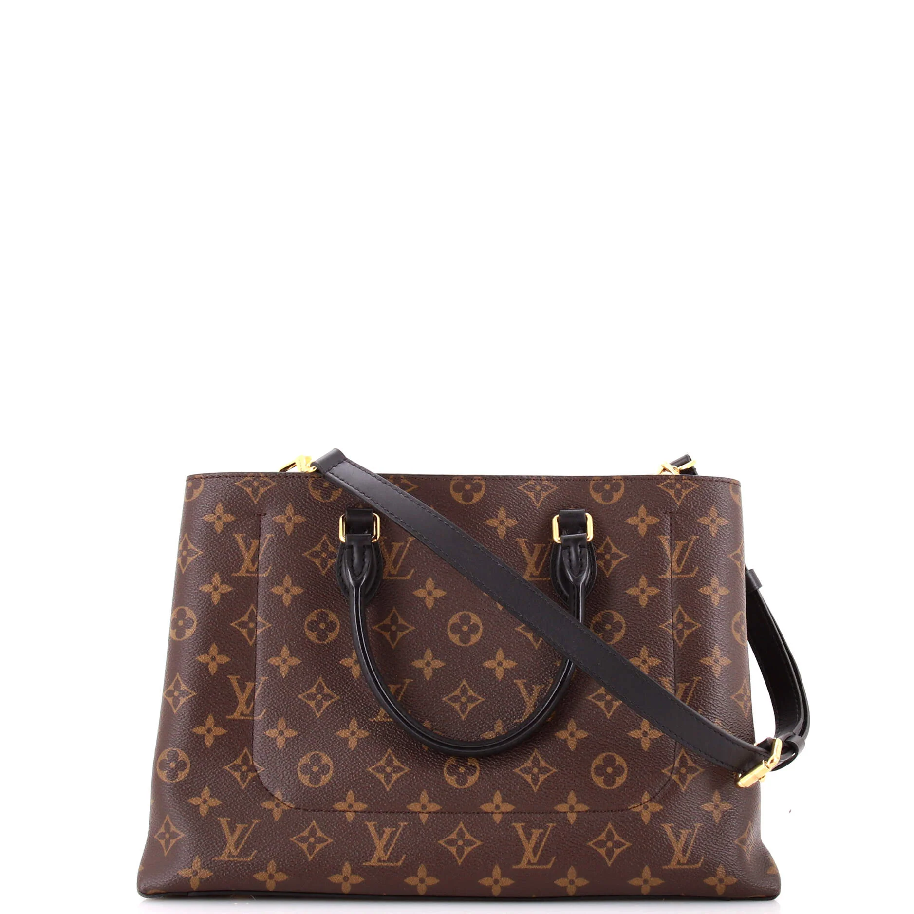 Flower Tote Monogram Canvas with Leather - Image 3