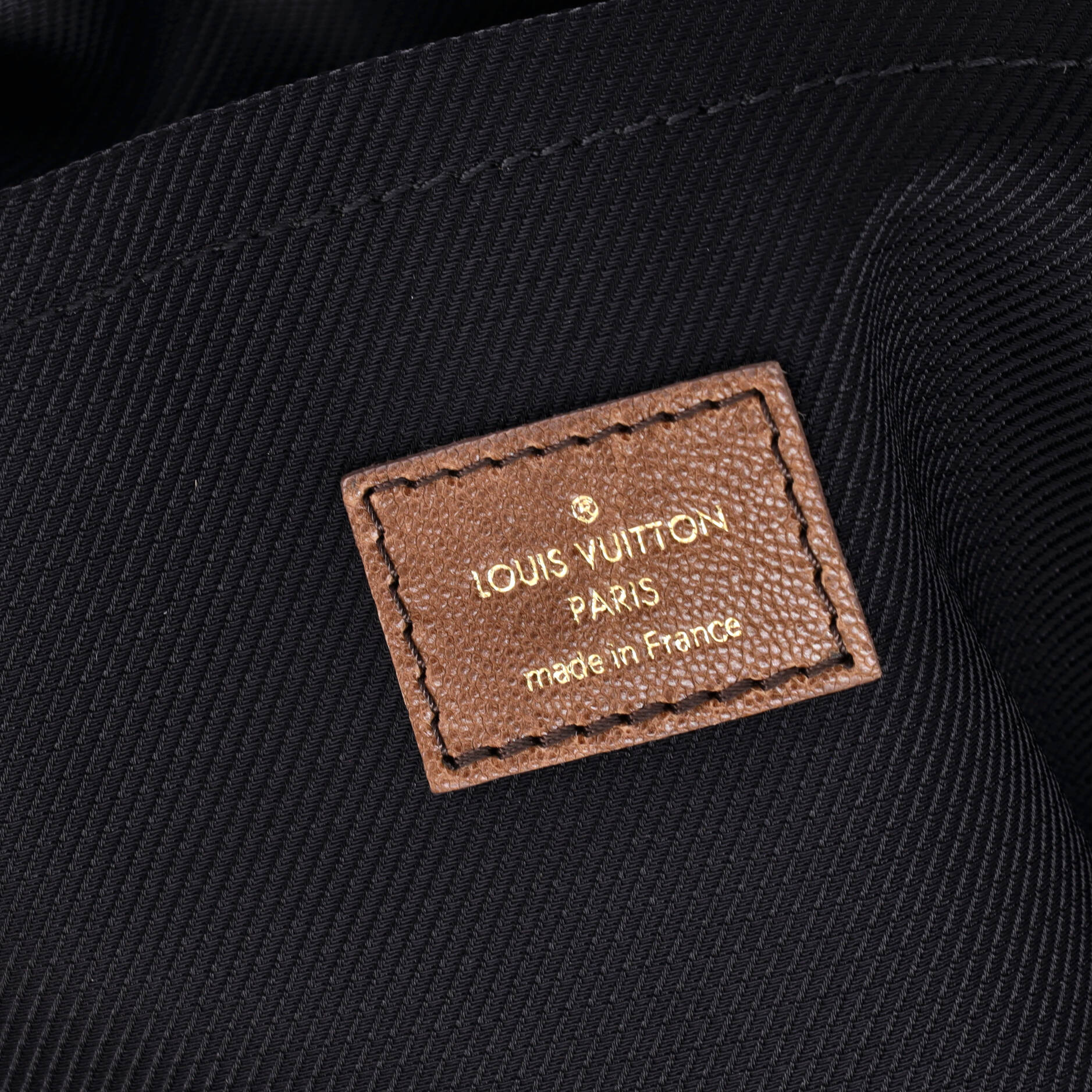 Irene Handbag Monogram Embossed Suede and Patent - Image 6